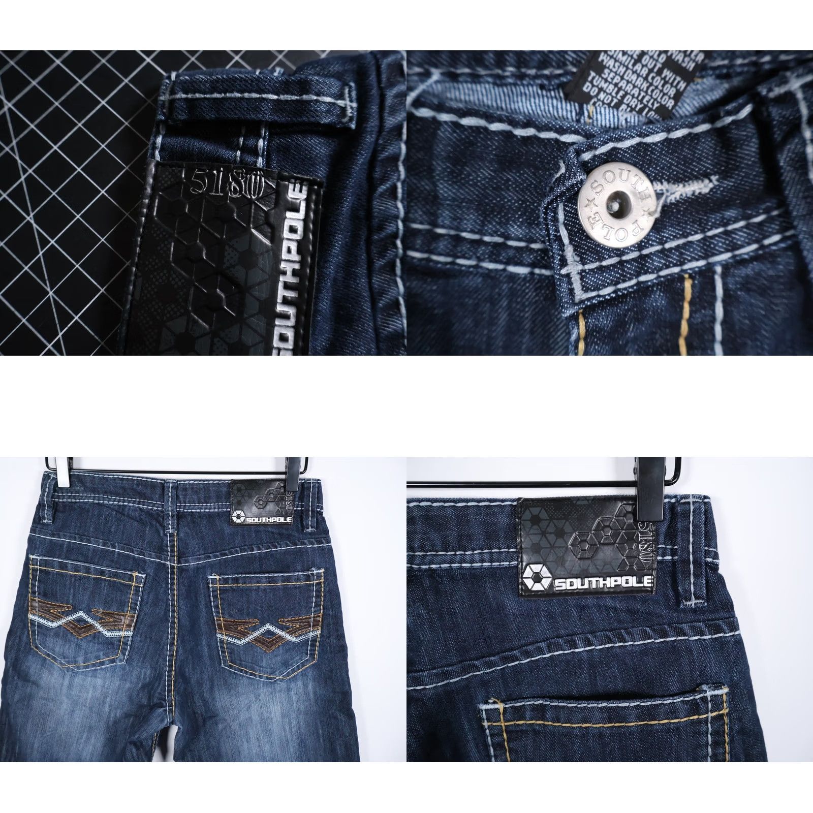 Southpole Southpole Denim Bermuda Shorts Men 30 x 12 Dark Blue Embroidered 5180 Vintage Size US 30 / EU 46 - 9 Thumbnail