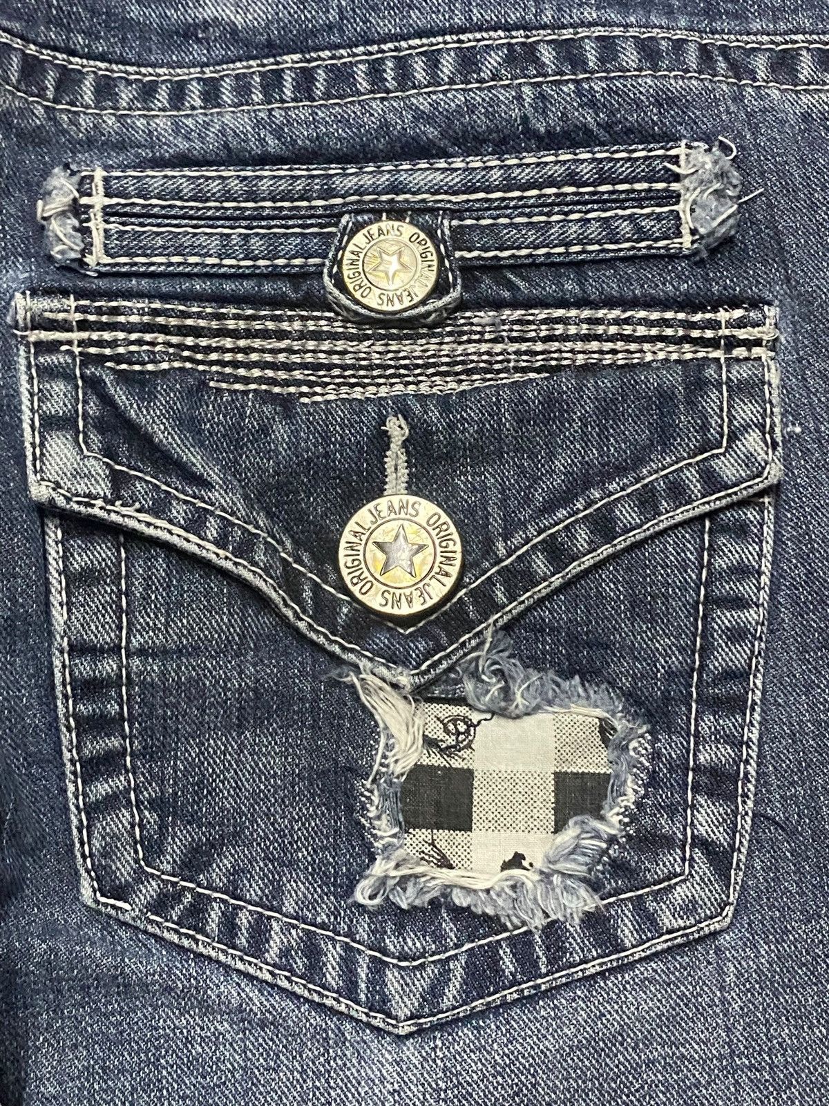 Japanese Brand Vintage Japanese Brand Star Original Distressed Slim Jeans Size US 32 / EU 48 - 10 Thumbnail