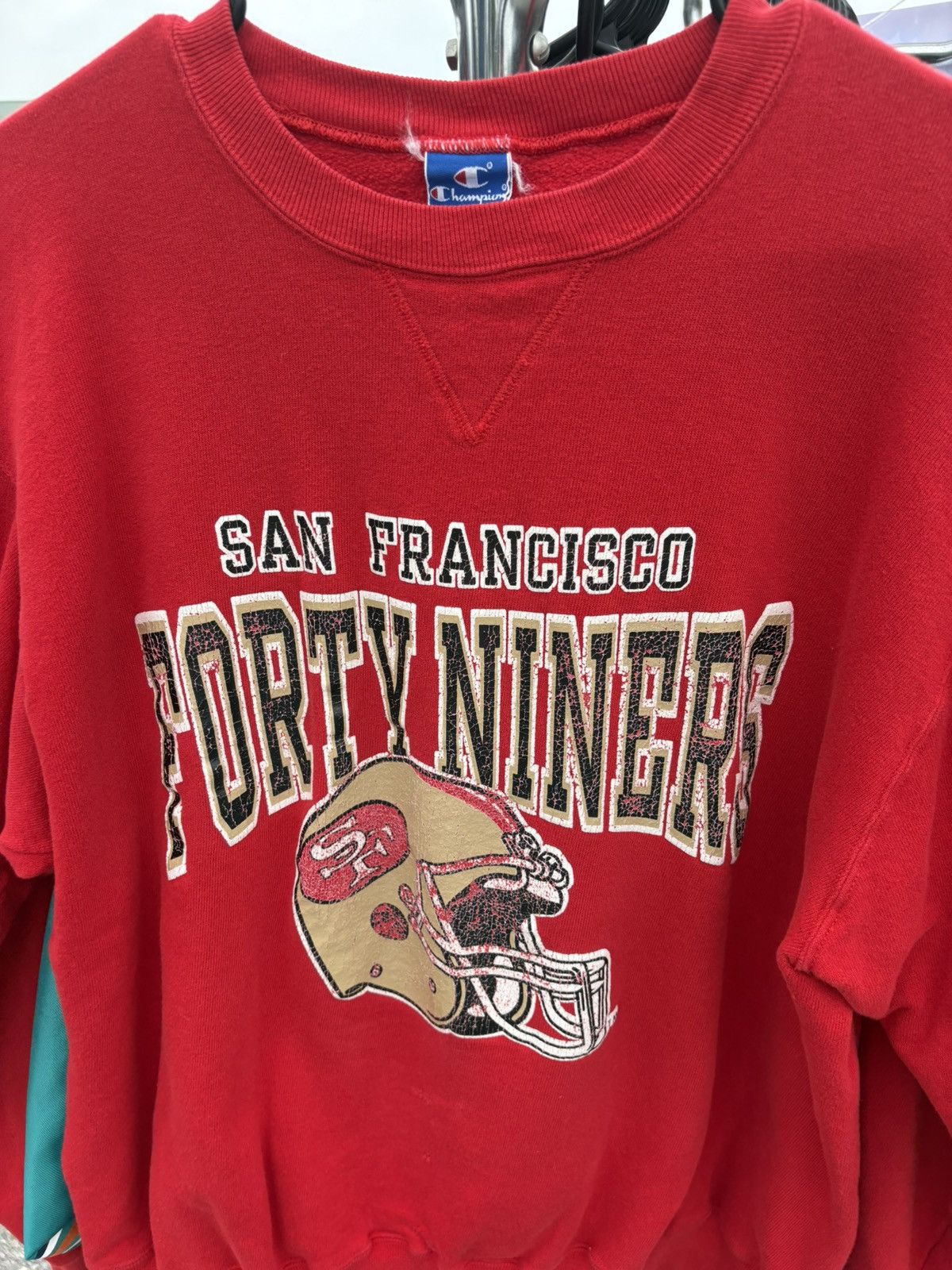 Champion × NFL × Vintage 1990's Champion San Francisco 49 ers Crewneck Sweatshirt Size US XL / EU 56 / 4 - 2 Thumbnail
