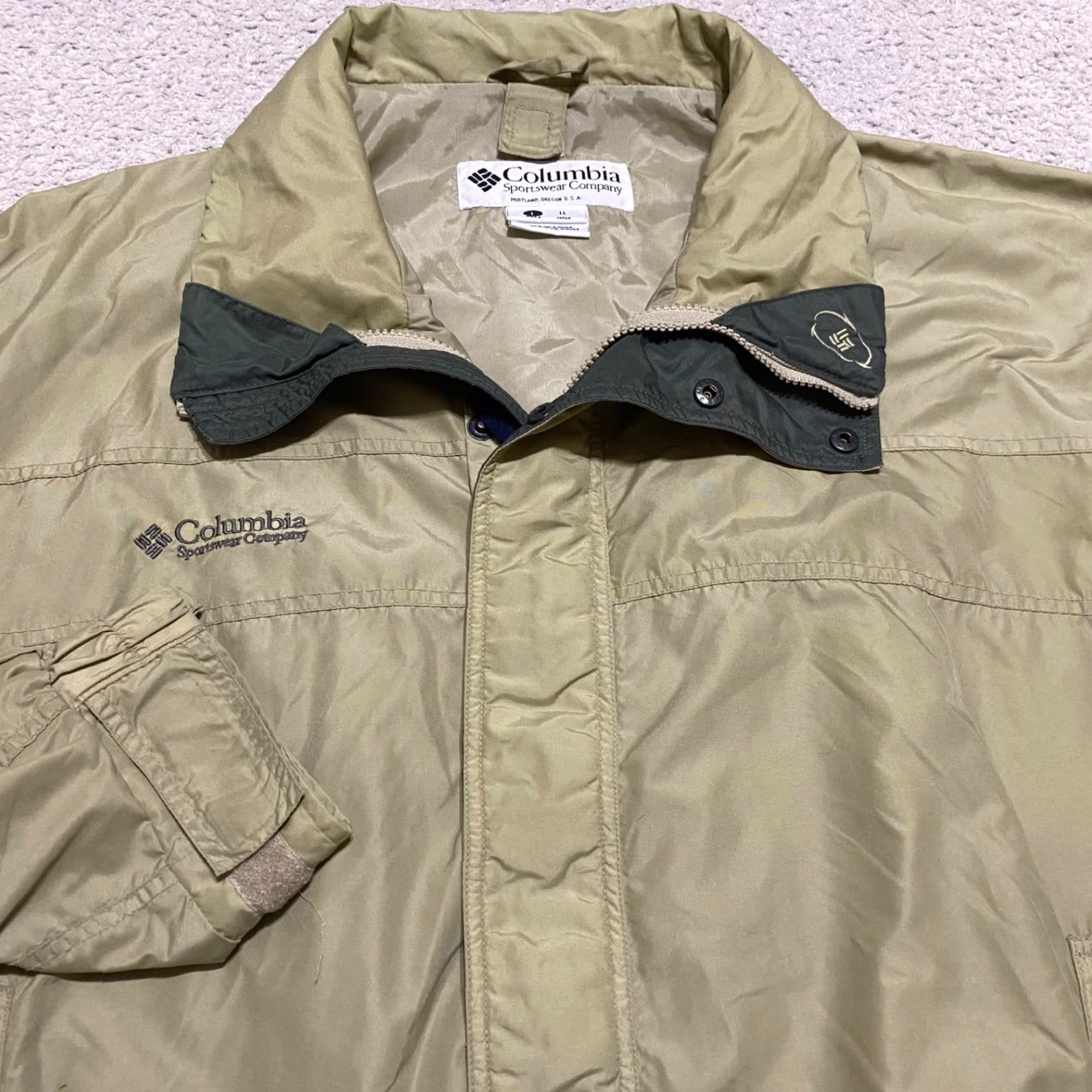 Vintage VINTAGE Columbia Jacket Windbreaker Waterproof Full Zip Mens L Beige Bugaboo Size US L / EU 52-54 / 3 - 2 Thumbnail