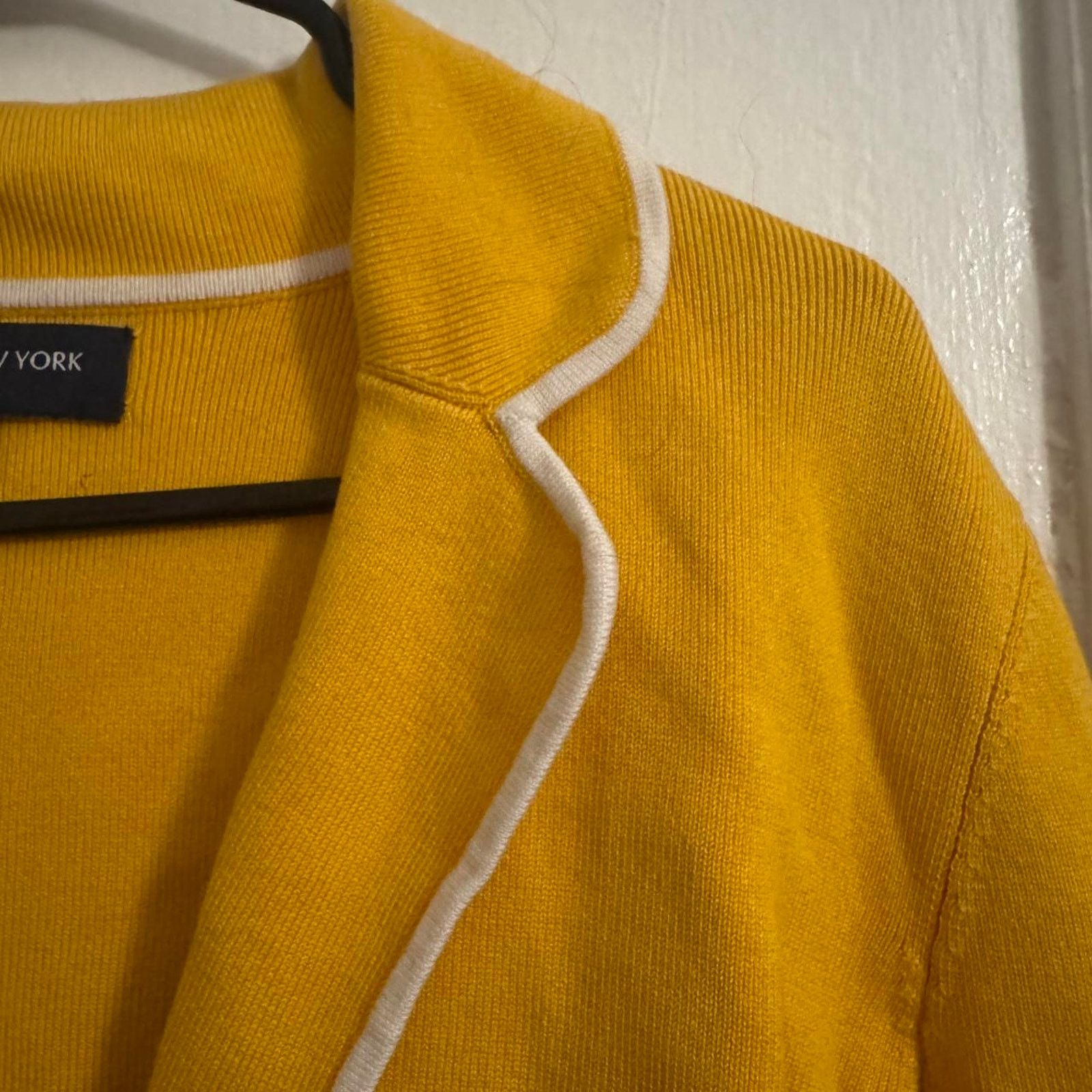 Jones New York Jones New York Yellow Piped Soft Blazer Dark Academia Preppy Size S / US 4 / IT 40 - 4 Thumbnail