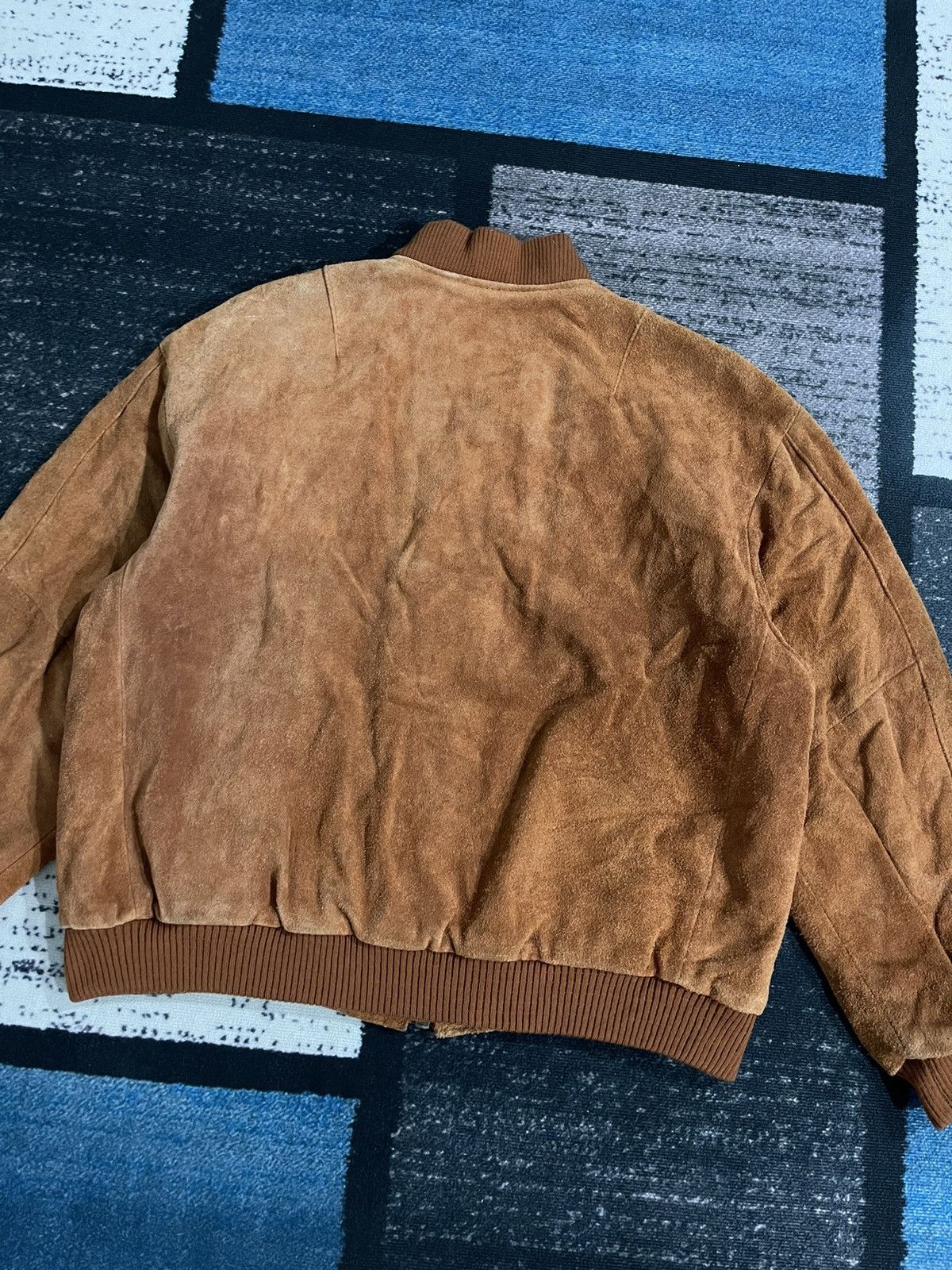Vintage Vintage Unknown Destination Cow Leather Bomber Jacket Size US XL / EU 56 / 4 - 13 Thumbnail