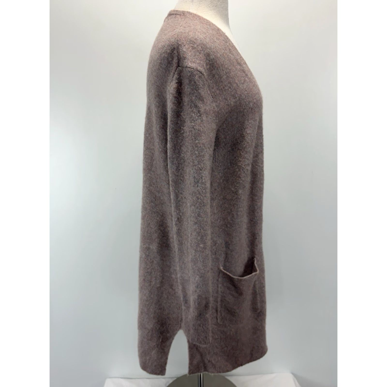 Madewell VINTAGE Madewell Cardigan Sweater Women's Small Coziest Yarn Pink Marled Alpaca Wool Long Sleeve with Pockets Size S / US 4 / IT 40 - 4 Thumbnail