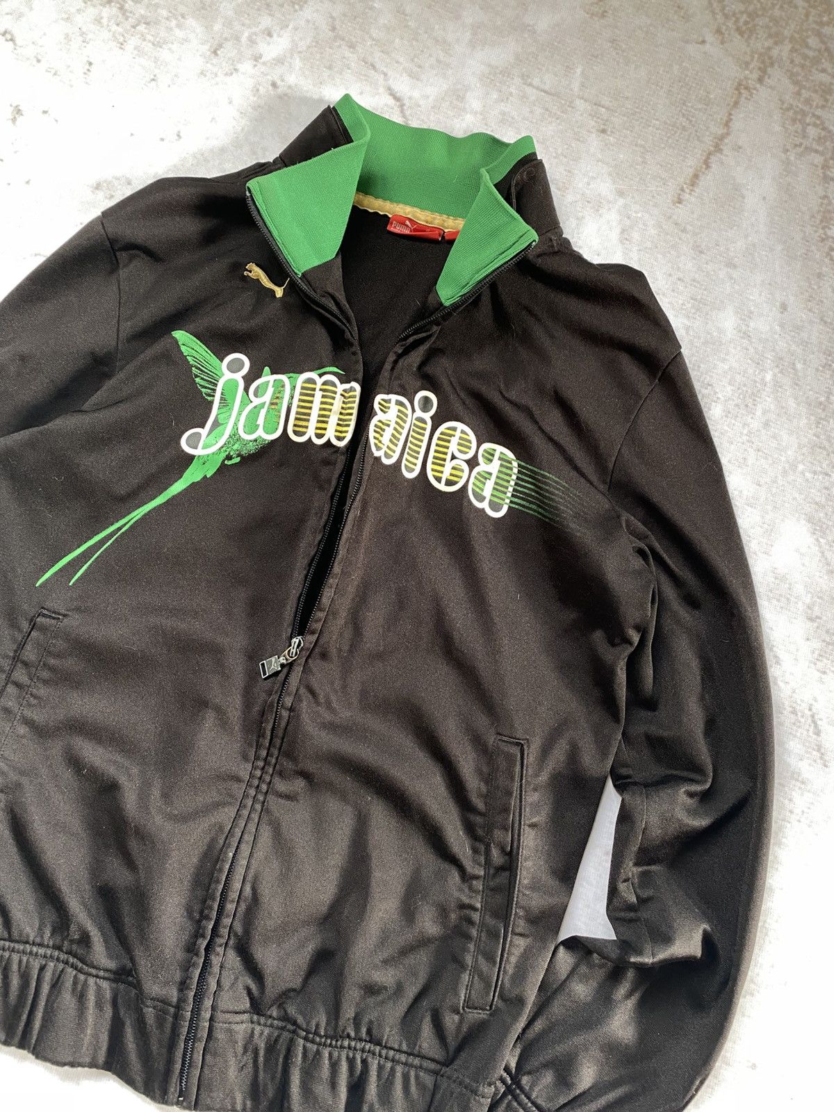 Bob Marley × Japanese Brand × Puma Y2k Puma Jamaica Vintage Zip Hoodie Rasta Bob Marley style Size US S / EU 44-46 / 1 - 2 Thumbnail