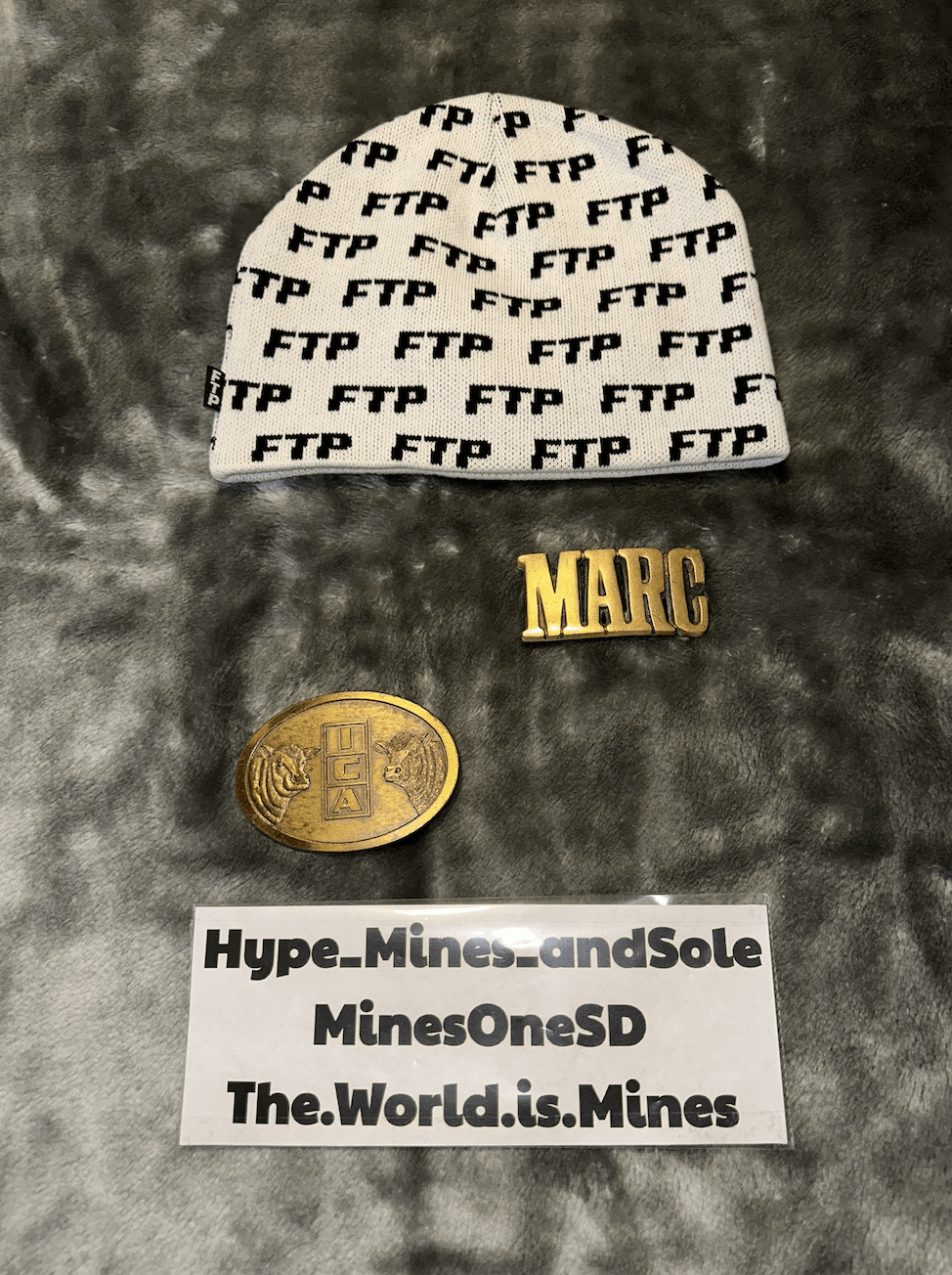 Fuck The Population NEW FTP All Over Logo Beanie - White Size ONE SIZE - 2 Thumbnail
