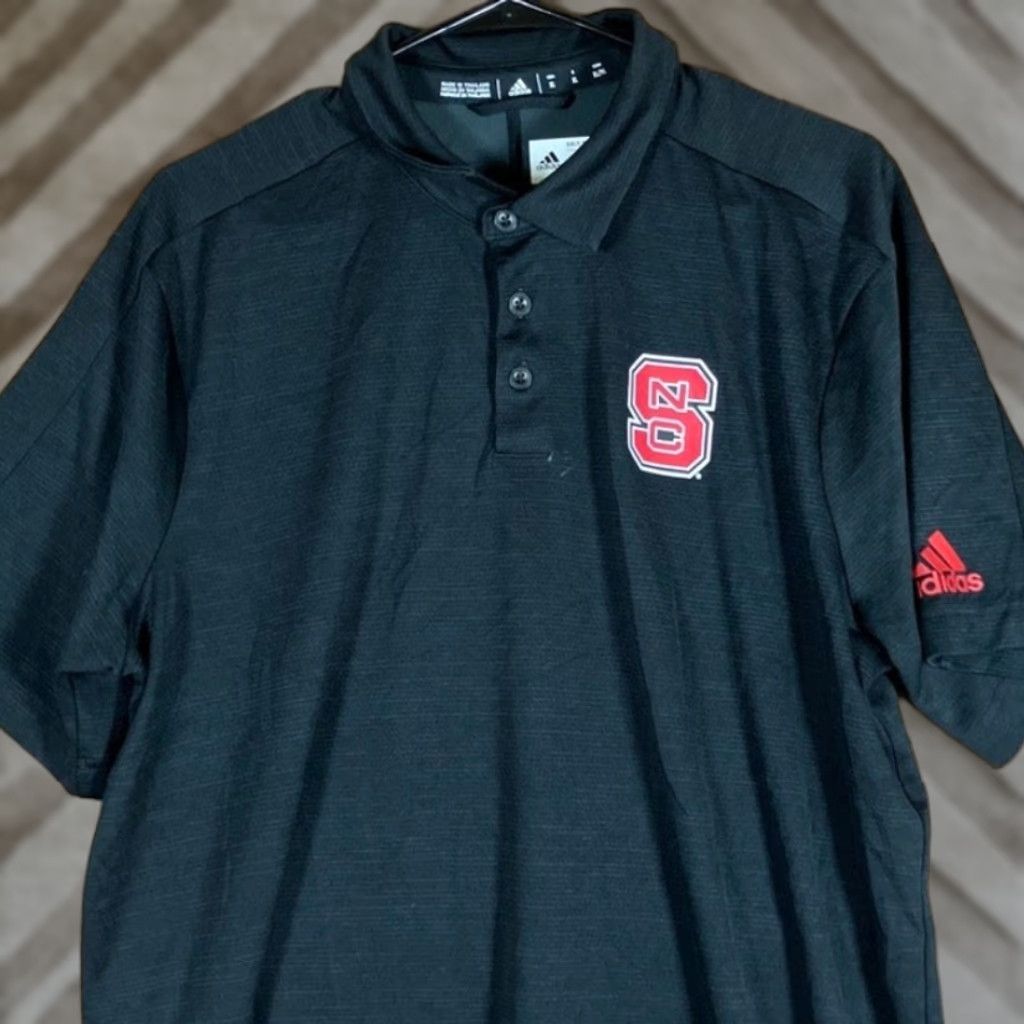 Adidas Adidas Mens Polo Shirt Black Aeroready Tech Short Sleeve Athletic Stretch XL Polo Shirt Mens Black Aeroready Size US XL / EU 56 / 4 - 1 Thumbnail