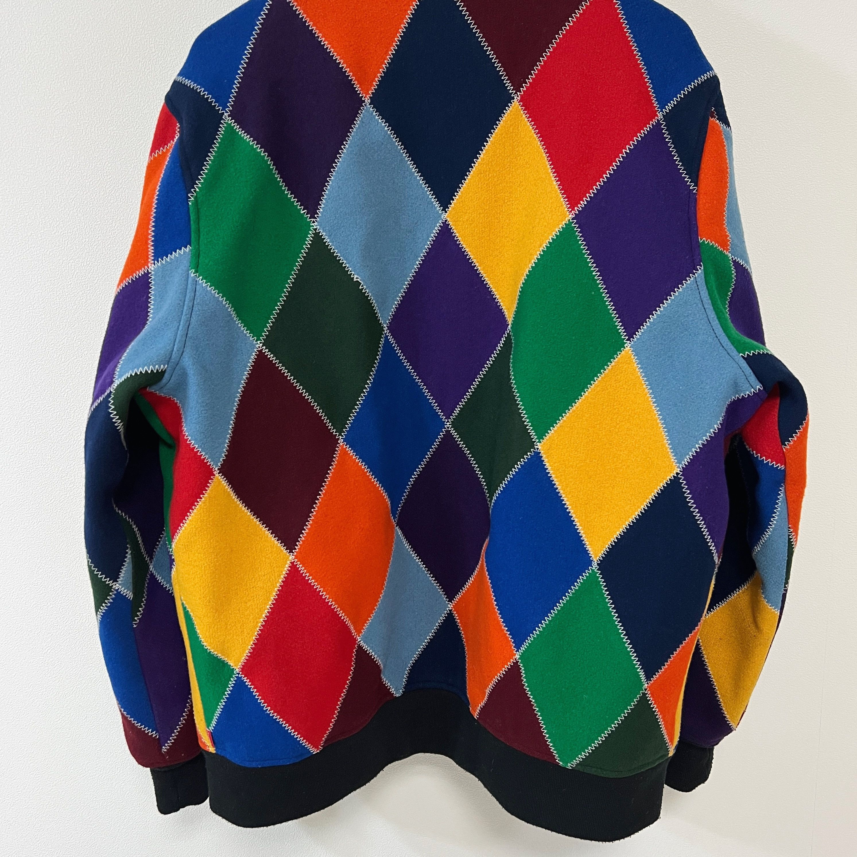 Supreme Supreme 15FW Harlequin Wool Varsity Jacket Multi Size US XL / EU 56 / 4 - 6 Thumbnail