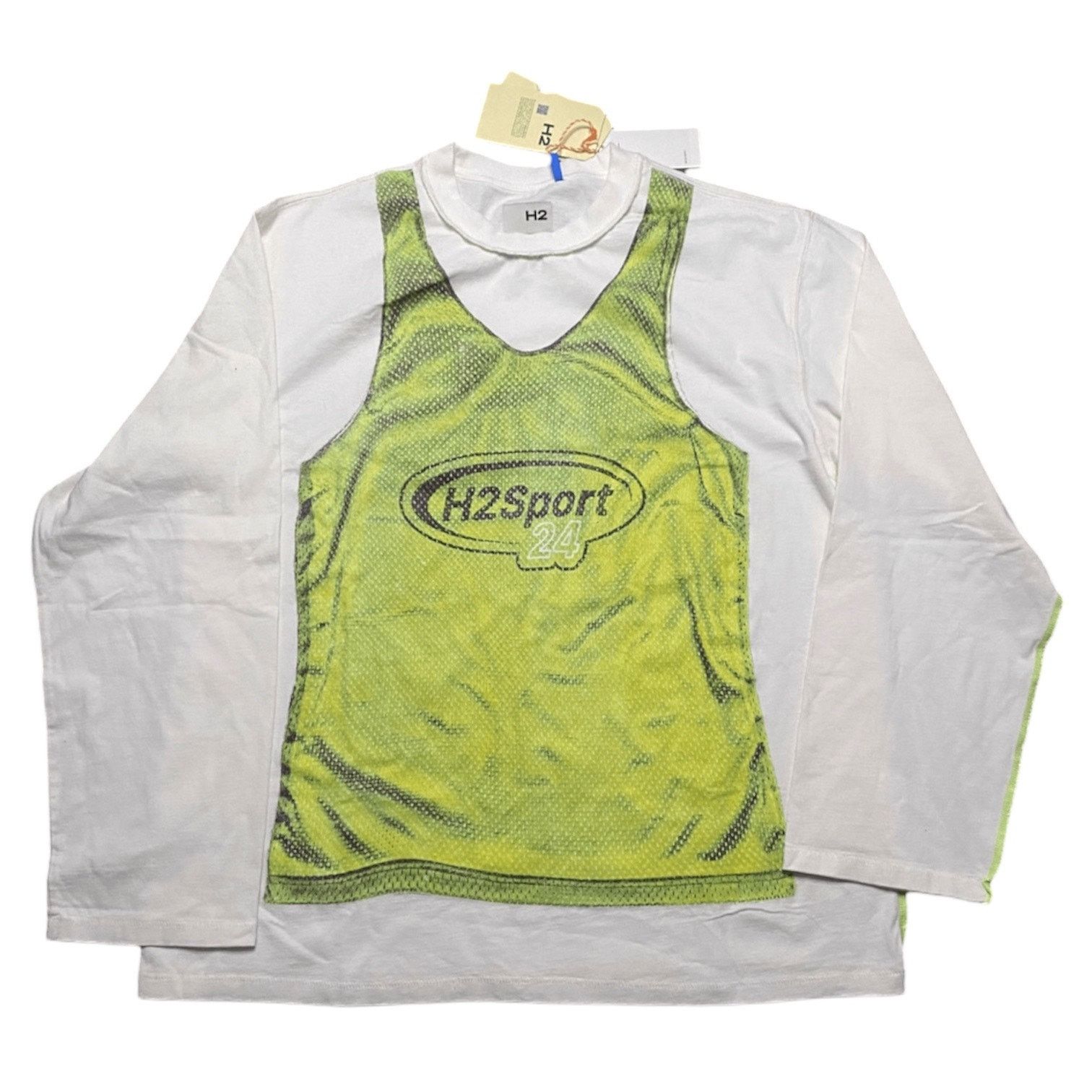 Heron Preston Heron Preston x H&M H2 Printed Jersey Long Sleeve Tee Size US M / EU 48-50 / 2 - 1 Thumbnail