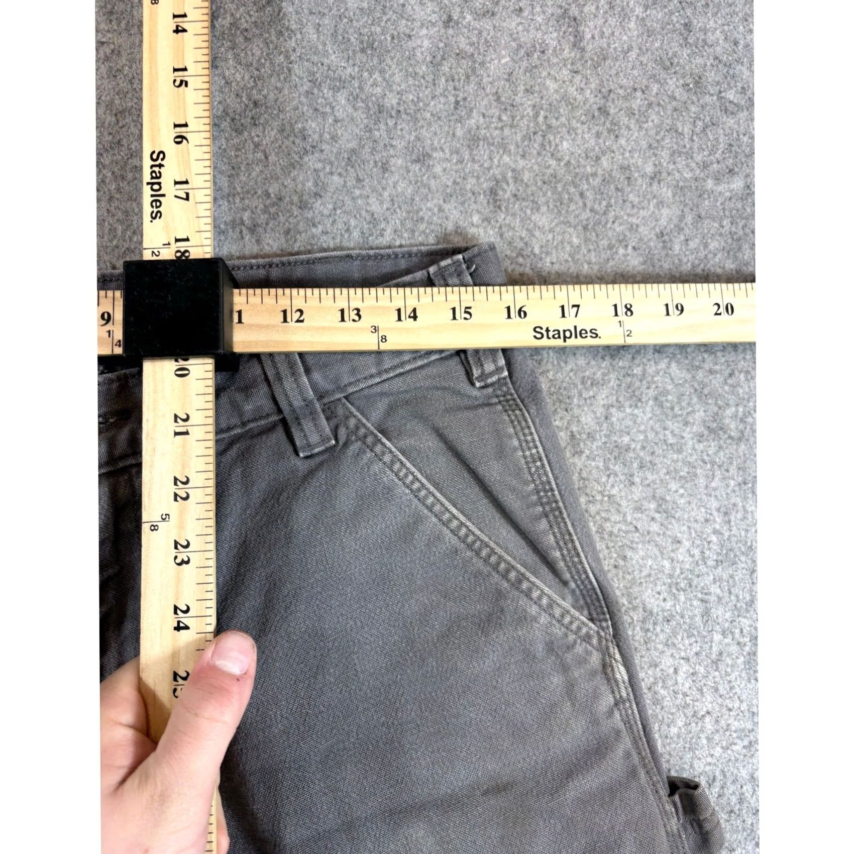 Carhartt VINTAGE Carhartt Relaxed Carpenter Pants Mens 33x34 Gray Baggy Thermal Workwear Outdoor Mens Size US 33 - 6 Thumbnail