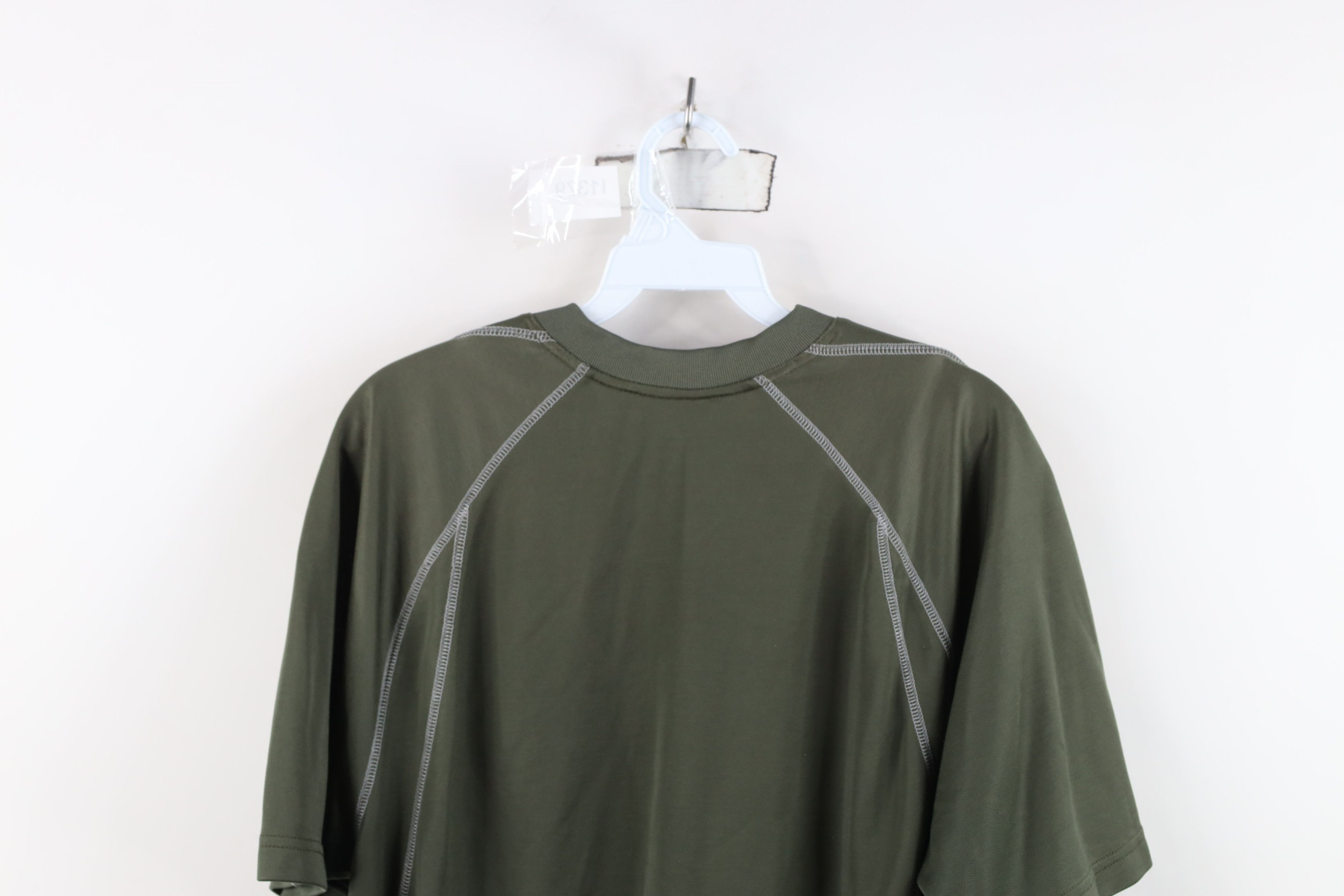 Nike Vintage Y2K Nike Scott Mini Swoosh Knit V-Neck T-Shirt Green Size US M / EU 48-50 / 2 - 12 Thumbnail