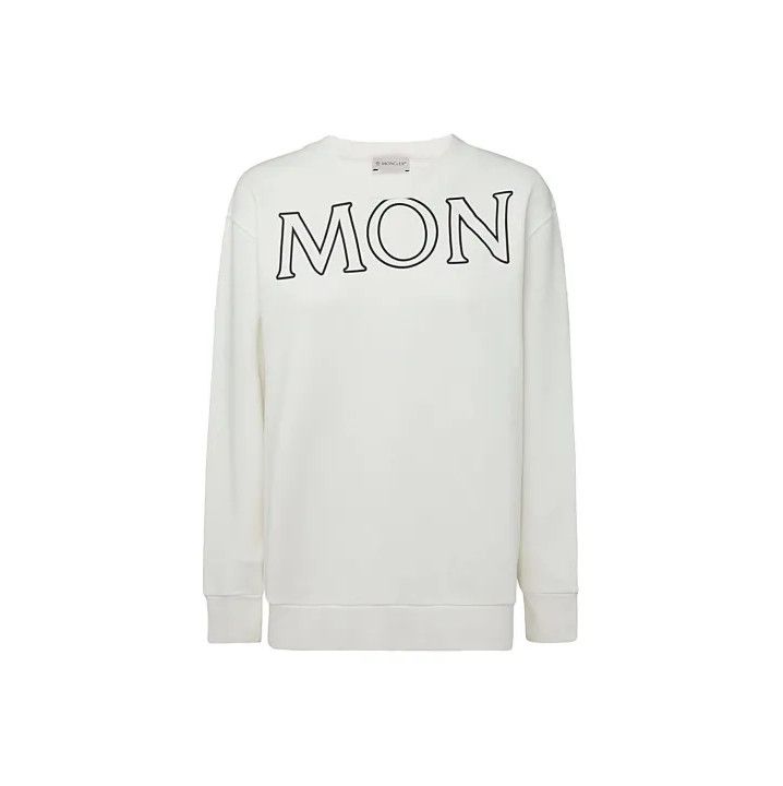 Moncler Moncler Solid Letter Print Crewneck Sweatshirt Size US M / EU 48-50 / 2 - 1 Thumbnail