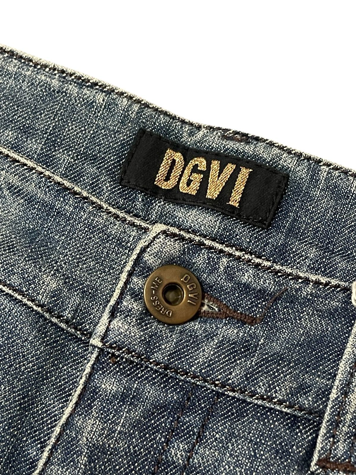 Vintage 2006 DGVI Leather Patch Wavy Brazilroxx Jeans Size US 31 - 8 Thumbnail