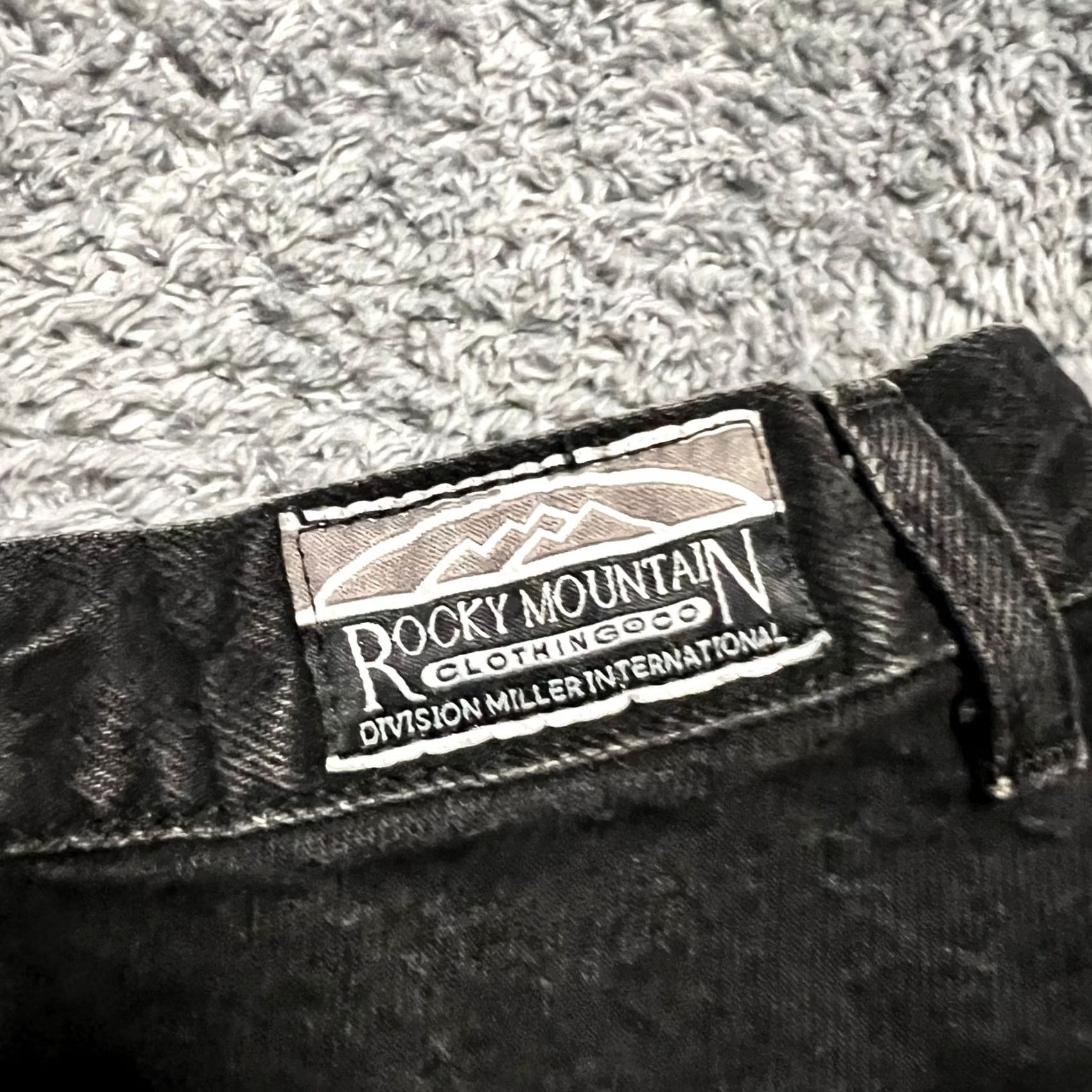Vintage Rocky Mountain Jeans Womens 29 Black Rockies Bareback High Rise Western Mom Size 29" - 6 Thumbnail