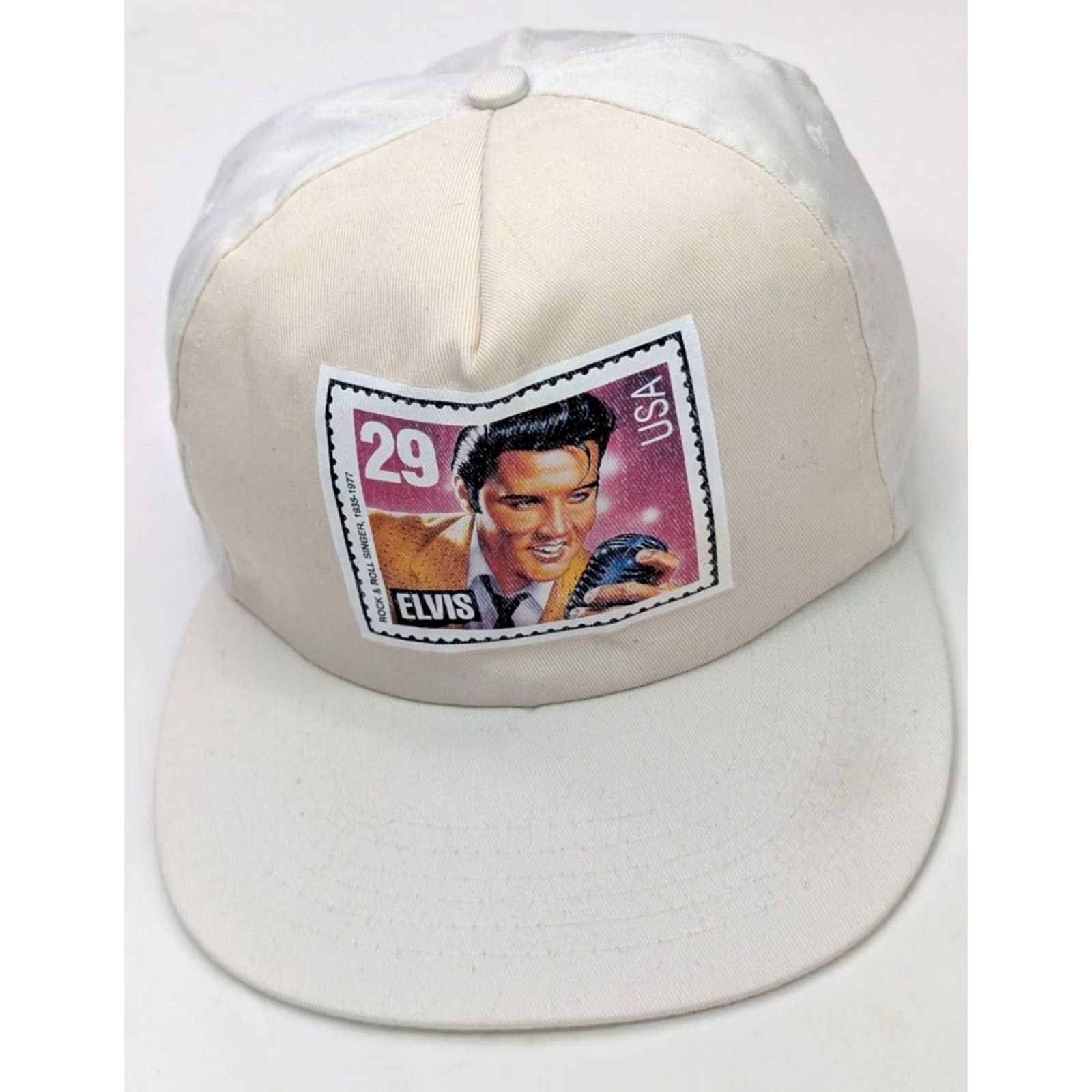 Stampd Vintage Elvis Rock N Roll Music White Trucker Snapback Hat - Snap-Back - Men - One Size - Adjustable - Cotton Canvas - Elvis Theme Hat Size ONE SIZE - 3 Thumbnail