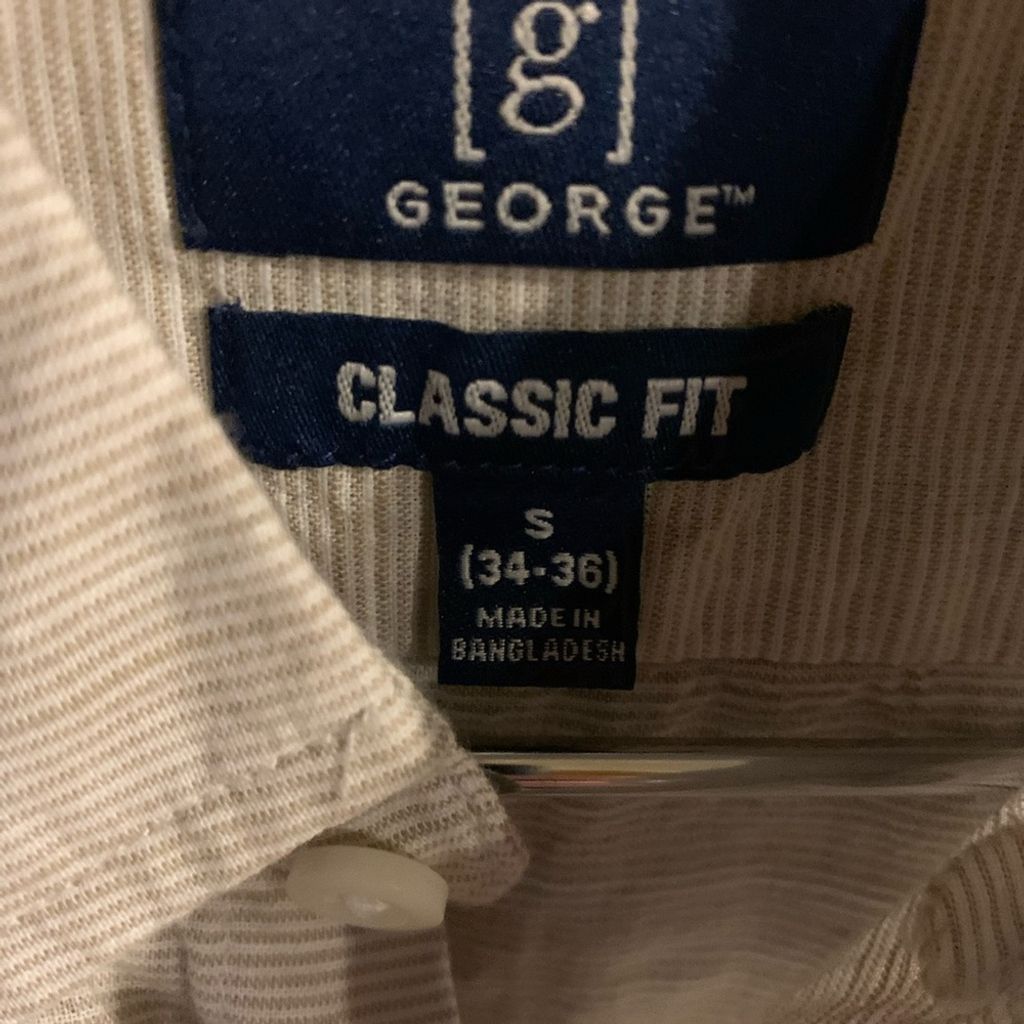 George Men’s George Button Down Shirt Size US S / EU 44-46 / 1 - 2 Thumbnail