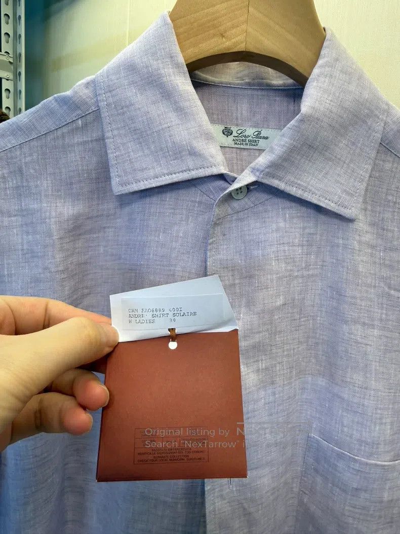 Loro Piana Loro Piana 25 New Shades of Lilac Purple Men's Linen Shirt Size XS / US 0-2 / IT 36-38 - 2 Thumbnail