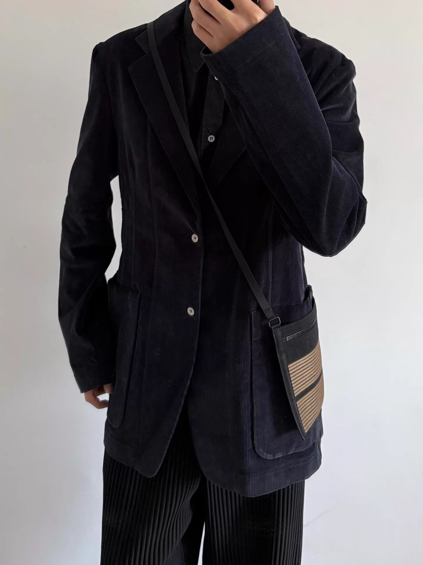 Maison Margiela Maison Margiela A/W19 Corduroy Suit Navy Blue Size 50 Size 50R - 2 Thumbnail