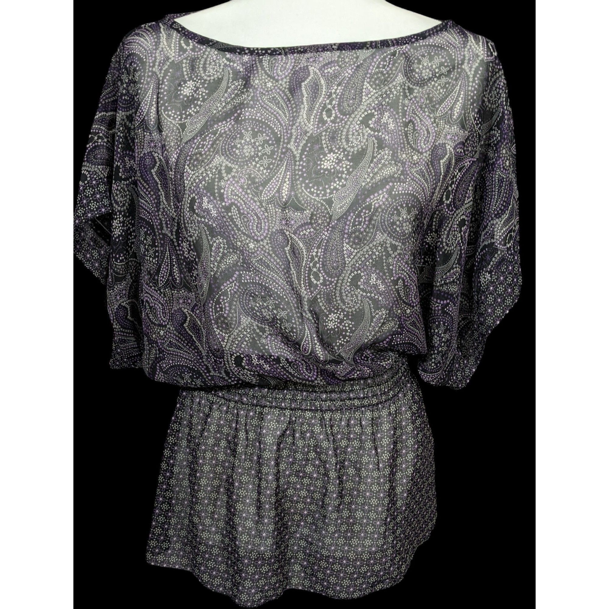 Bcbgmaxazria Boho Chic Sheer Paisley Top by Miley Cyrus x BCBG Maxazria Size M / US 6-8 / IT 42-44 - 1 Thumbnail