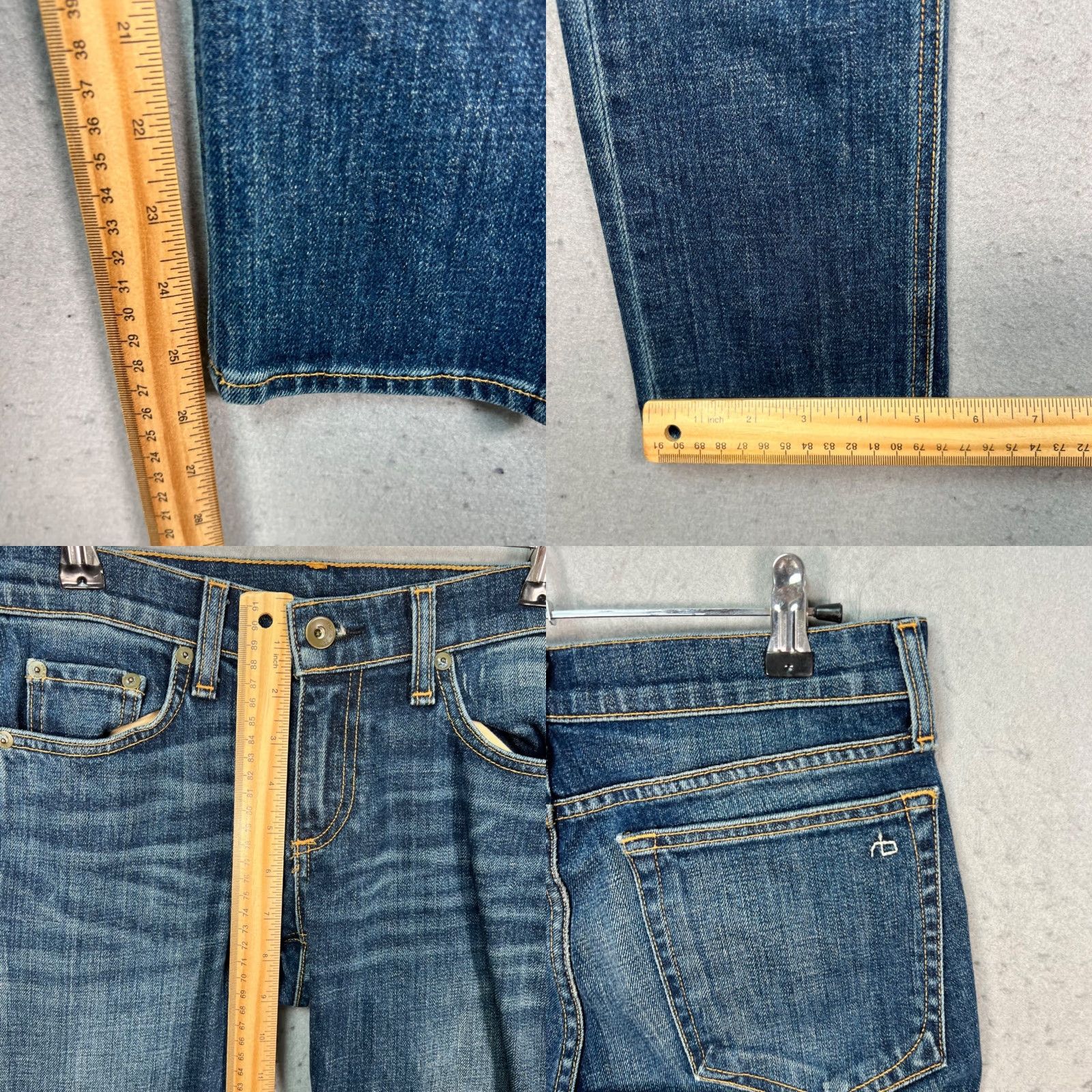 Rag & Bone Rag & Bone Womens Size 25 Tomboy Skinny Mid-Rise Jeans Blue Denim Size 42" / US 20 - 8 Thumbnail