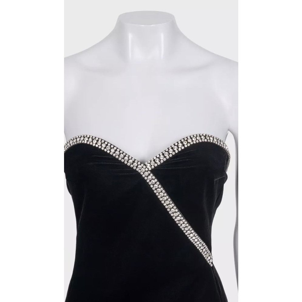 Saint Laurent Paris Saint Laurent Black Crystal Embellished Dress Sz.34XS Size XS / US 0-2 / IT 36-38 - 4 Thumbnail
