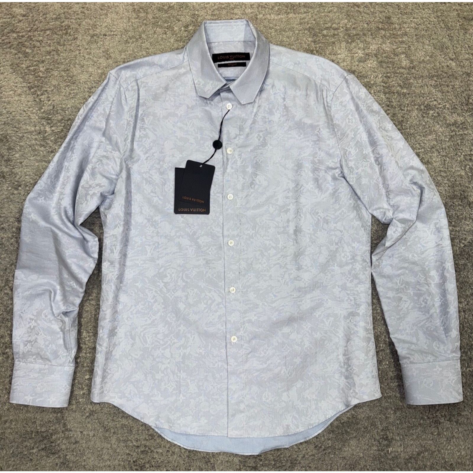 Louis Vuitton Louis Vuitton Regular Shirt DNA Collar Monogram Long Sleeve Size US S / EU 44-46 / 1 - 2 Thumbnail