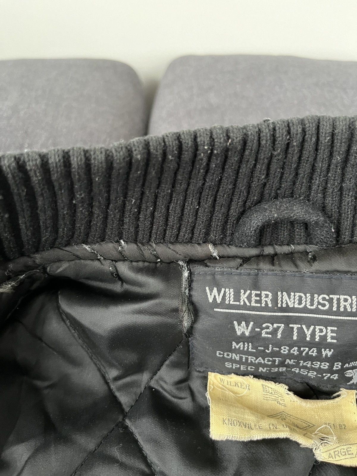 Vintage Wilker Inc. Knoxville Tn Military W-27 Flyers Bomber Jacket Size US L / EU 52-54 / 3 - 18 Thumbnail
