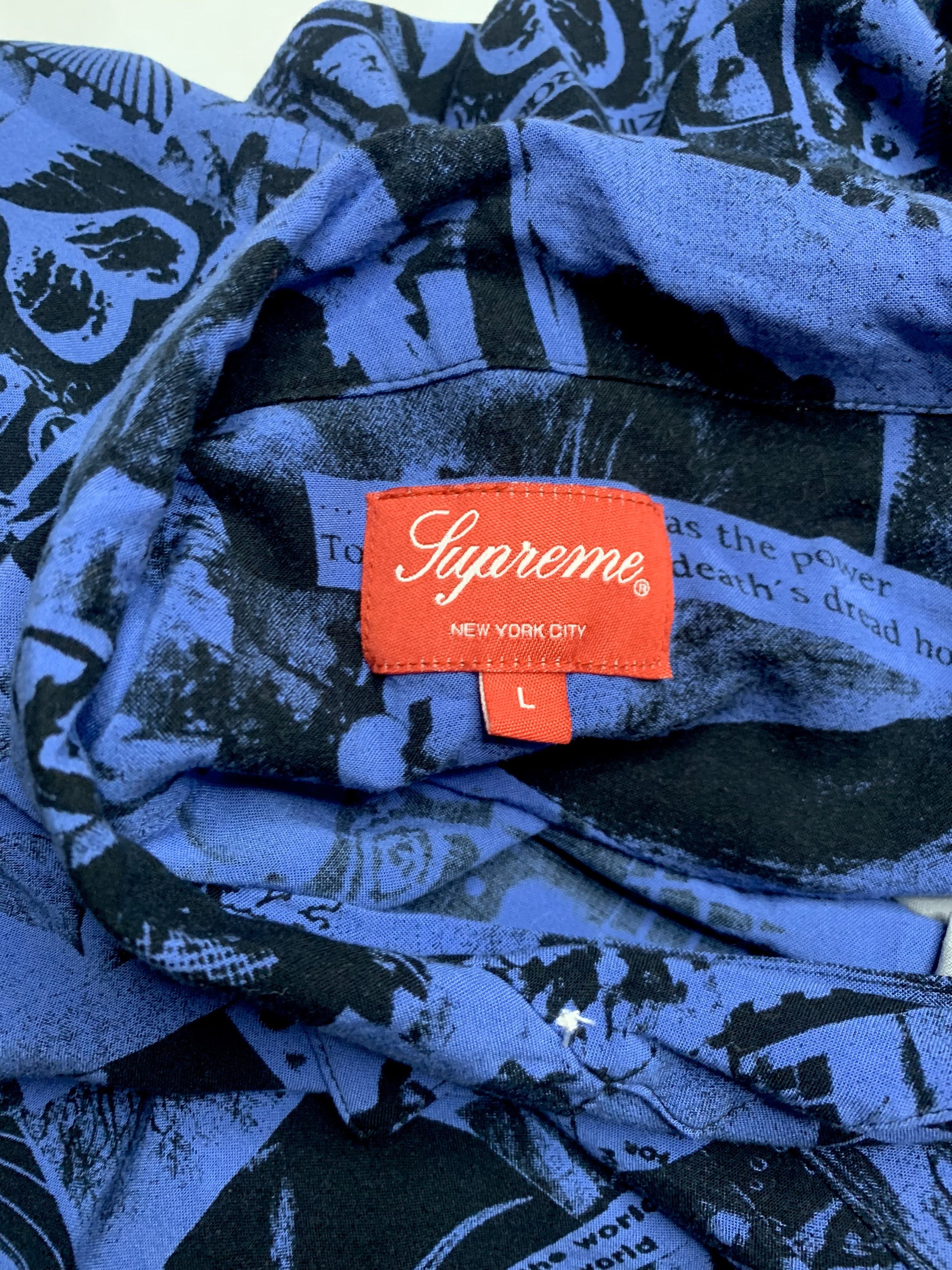 Supreme Supreme SS18 Vibrations Shirt (L) Size US L / EU 52-54 / 3 - 5 Thumbnail