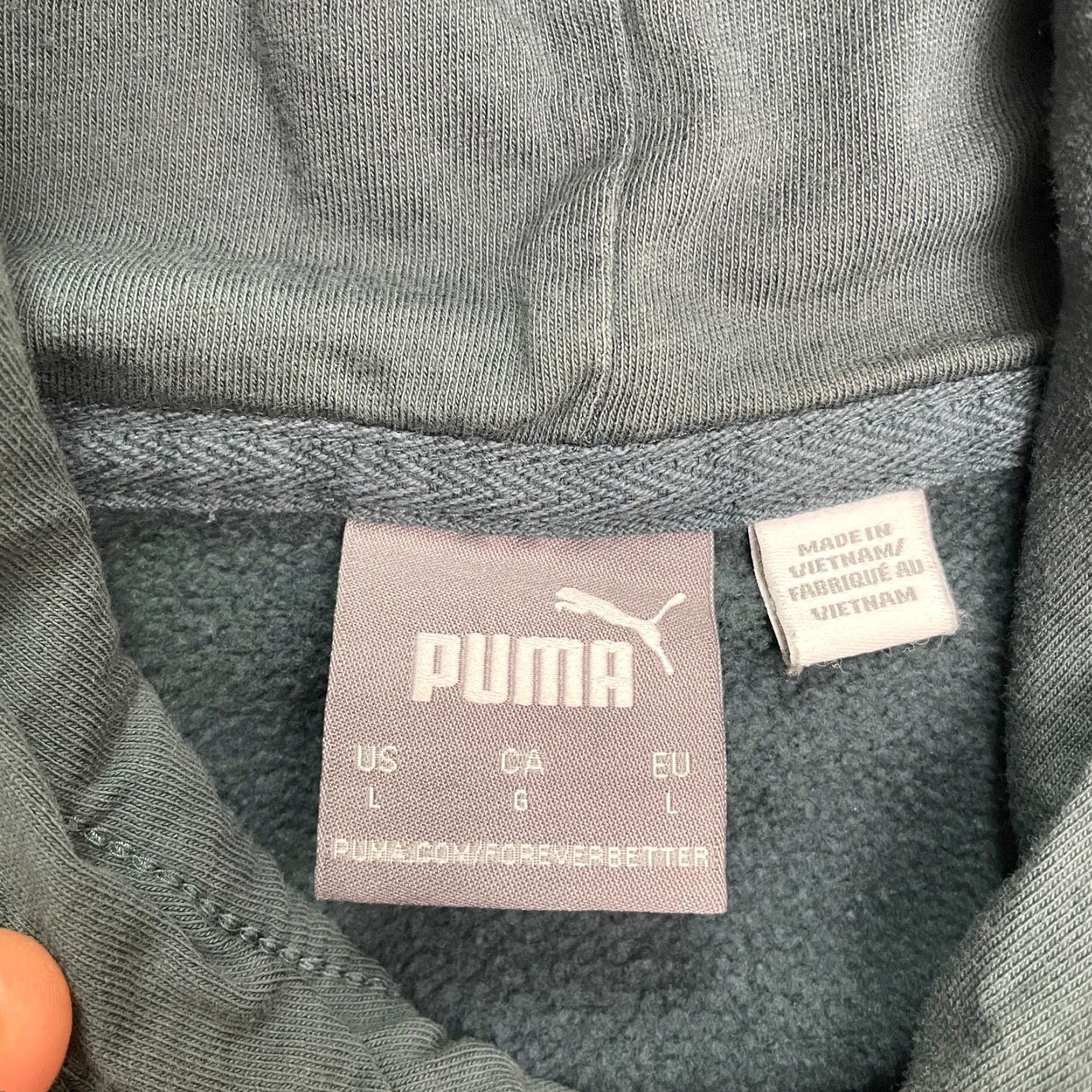 Puma Puma Hoodie Pullover Sweatshirt Mens L Green Cotton Fleece Casual Active Hooded Size US L / EU 52-54 / 3 - 6 Thumbnail