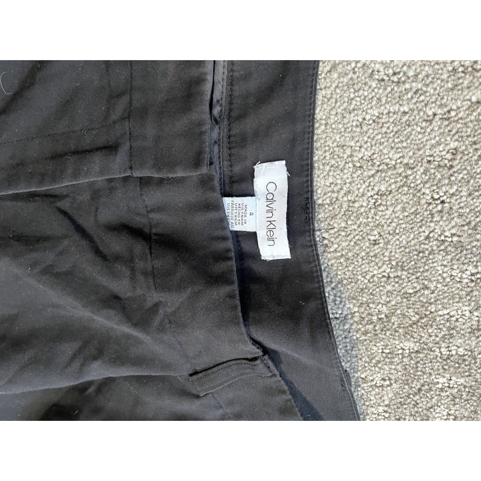 Calvin Klein Calvin Klein Black Cargo Pants Casual Cotton Straight Leg Size 4 Womens Size 27" / US 4 / IT 40 - 5 Thumbnail