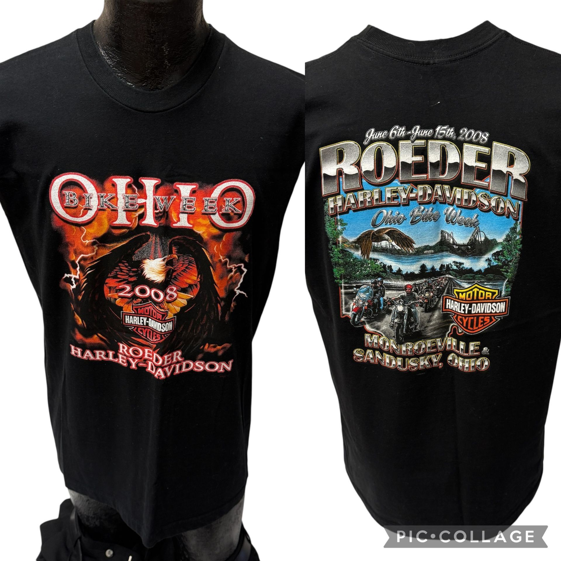 Harley Davidson H-D Ohio BIKE WEEK Graphic Motorcycle Biker Muscle Shirt USA Size US XL / EU 56 / 4 - 1 Thumbnail