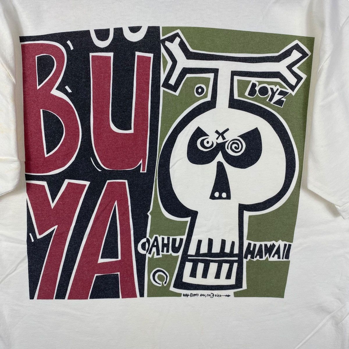Vintage Vintage 90's BUYA Oahu Hawaii Graphic Tee Shirt Large Size Size US L / EU 52-54 / 3 - 2 Thumbnail