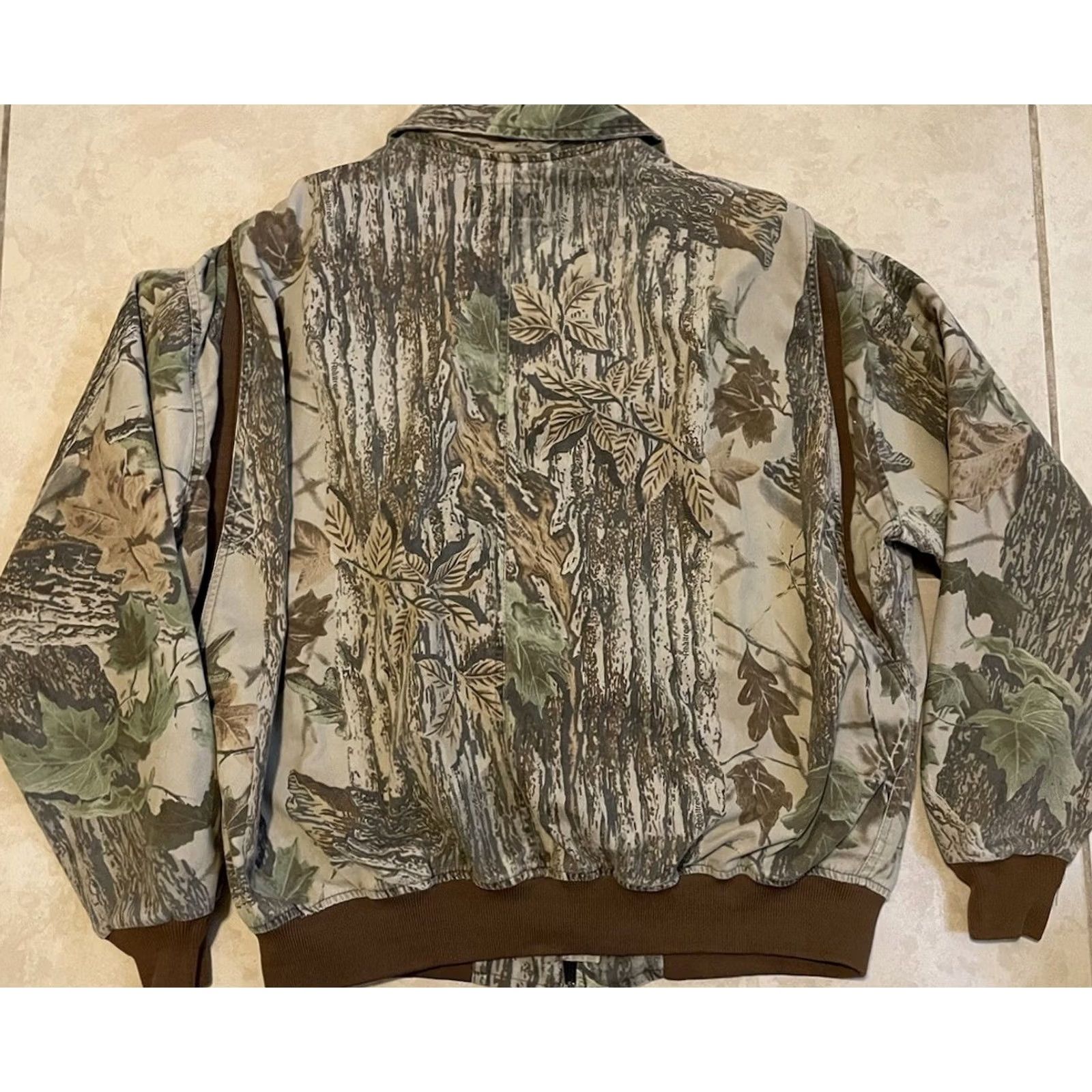 Realtree VINTAGE 90s Redhead Camo Realtree Bomber Jacket 2XL Brown Men Military Biker Grunge Army Hunting Usmc USA Size US XXL / EU 58 / 5 - 2 Thumbnail