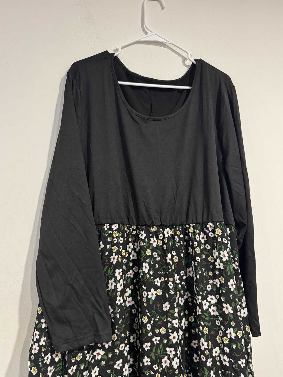 The Unbranded Brand Women’s Plus Size long floral long-sleeve maxi dress Sz 4XL Size M / US 6-8 / IT 42-44 - 5 Thumbnail