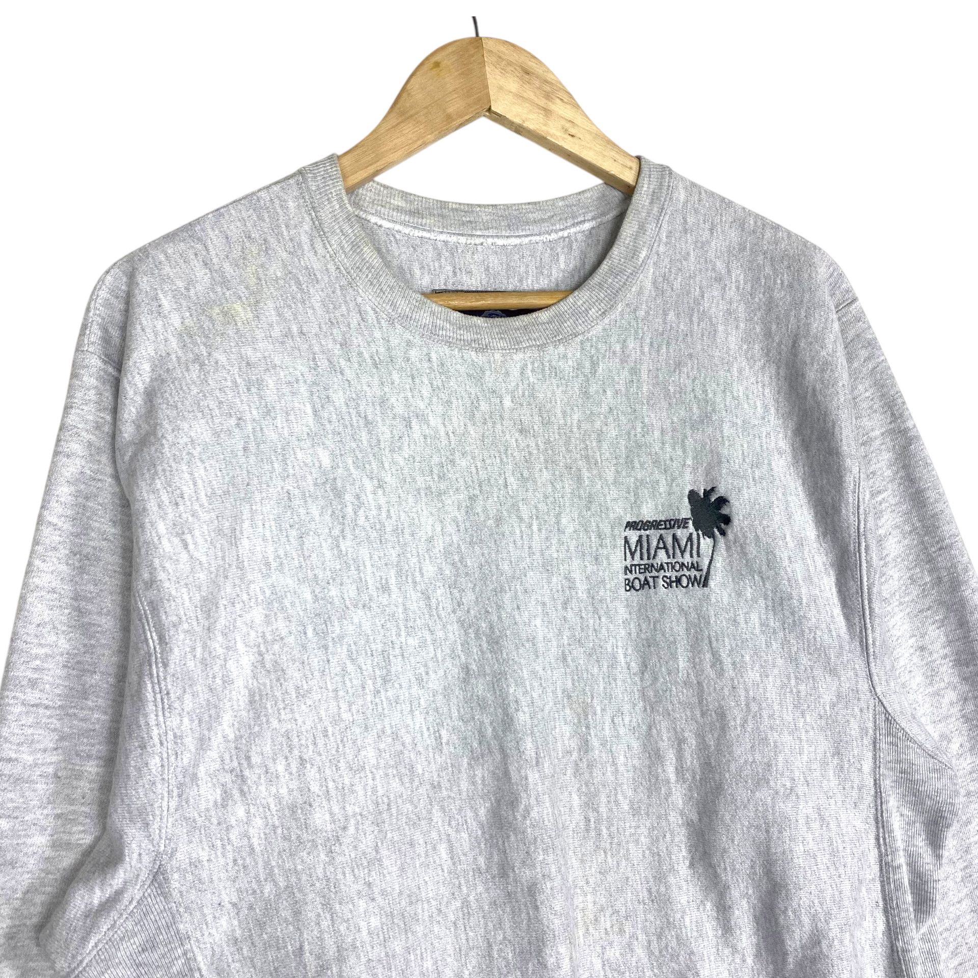 Champion 💥90s REVERSE WAEVE LIGHT GREY PULLOVER SWEATSHIRT Size US M / EU 48-50 / 2 - 5 Thumbnail