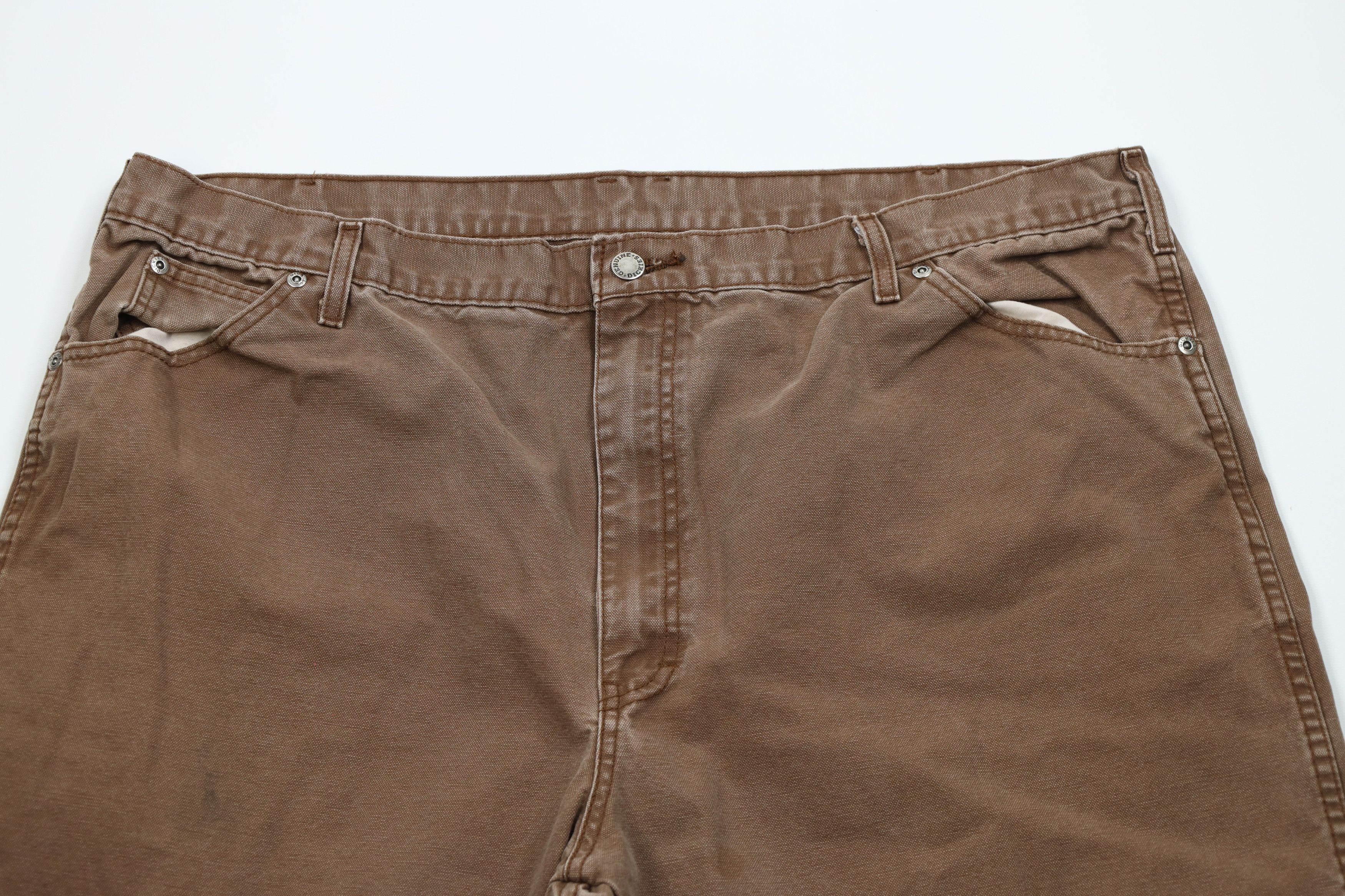 Dickies Vintage Y2K Dickies Workwear Wide Leg Dungaree Pants Brown Size US 42 / EU 58 - 2 Thumbnail