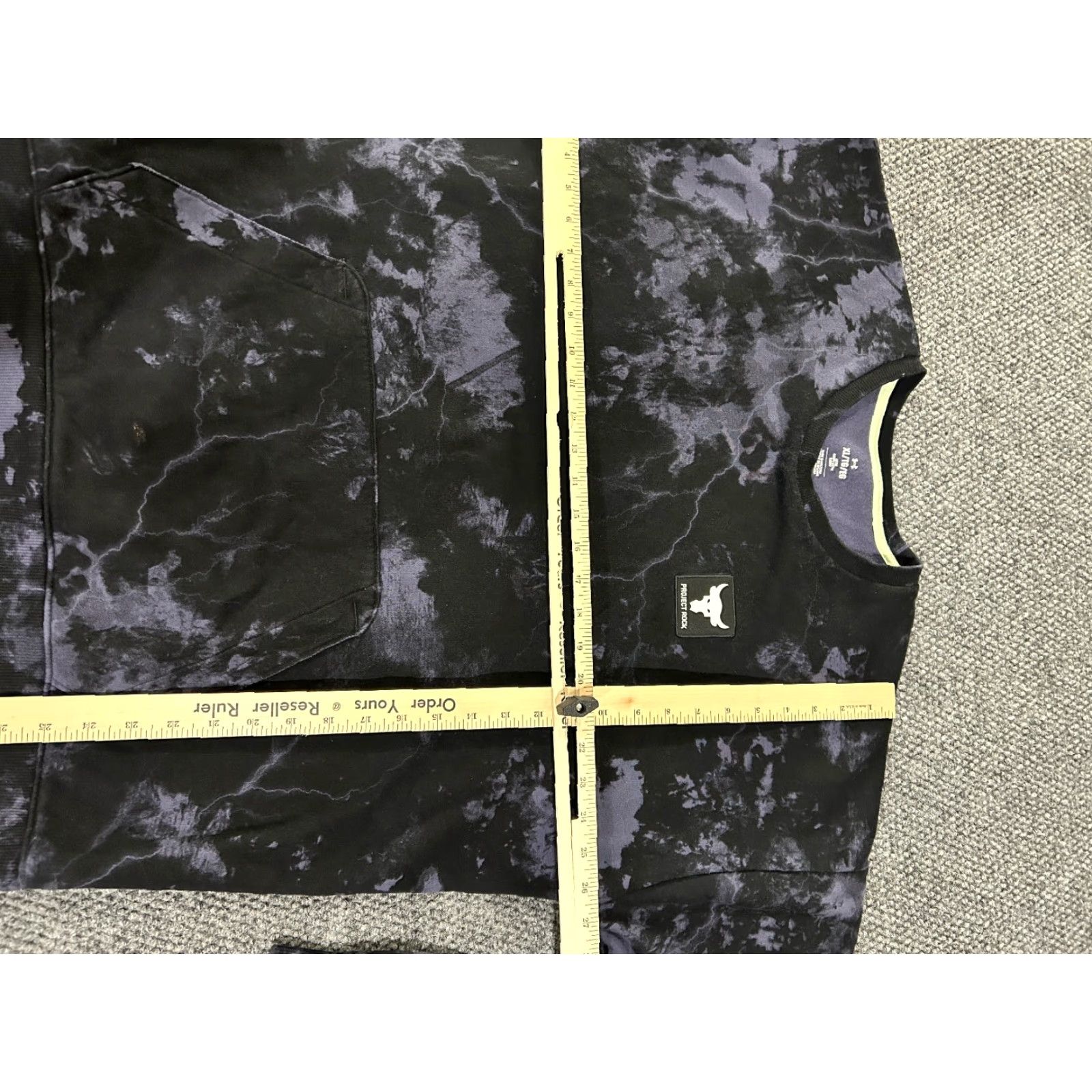 Under Armour Under Armour Project Rock Sweatshirt Mens XL Black Purple Graphic Print Hooded Pockets Pullover Gym & Training Size US XL / EU 56 / 4 - 4 Thumbnail