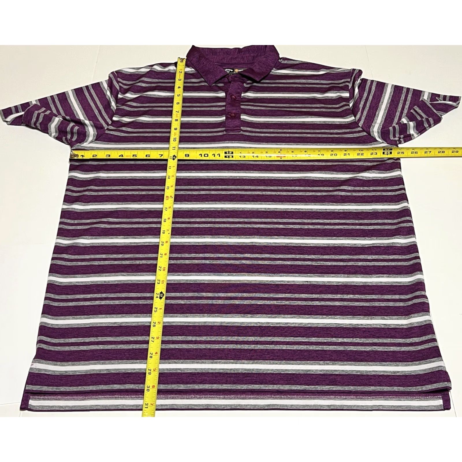Callaway Callaway Golf Polo Shirt Opti -Dri Performance Purple Striped Mens XL Size US XL / EU 56 / 4 - 5 Thumbnail
