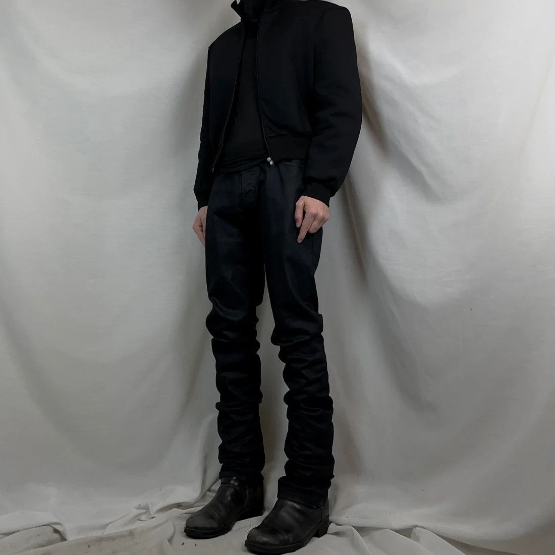 Balenciaga Balenciaga Waist Trimmed Waxed Jeans - SS13 Size US 33 - 2 Thumbnail