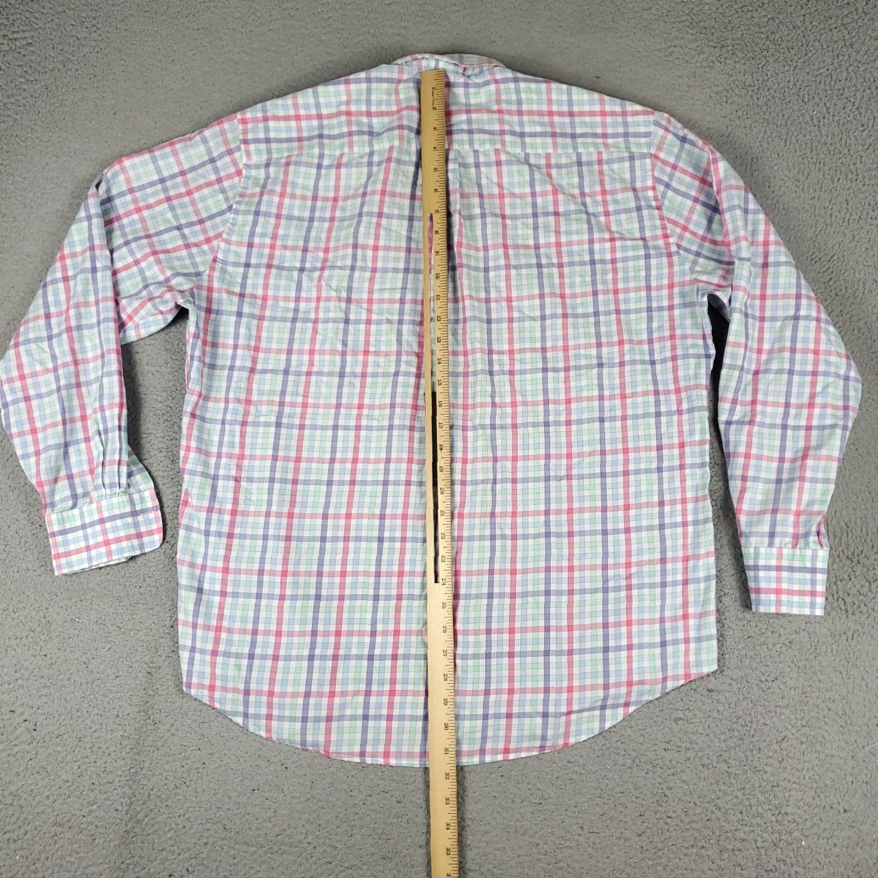 Peter Millar VINTAGE? No — Peter Millar Shirt Mens XL Blue Plaid Button-Up Long Sleeve Casual Dress Shirt Size US XL / EU 56 / 4 - 3 Thumbnail