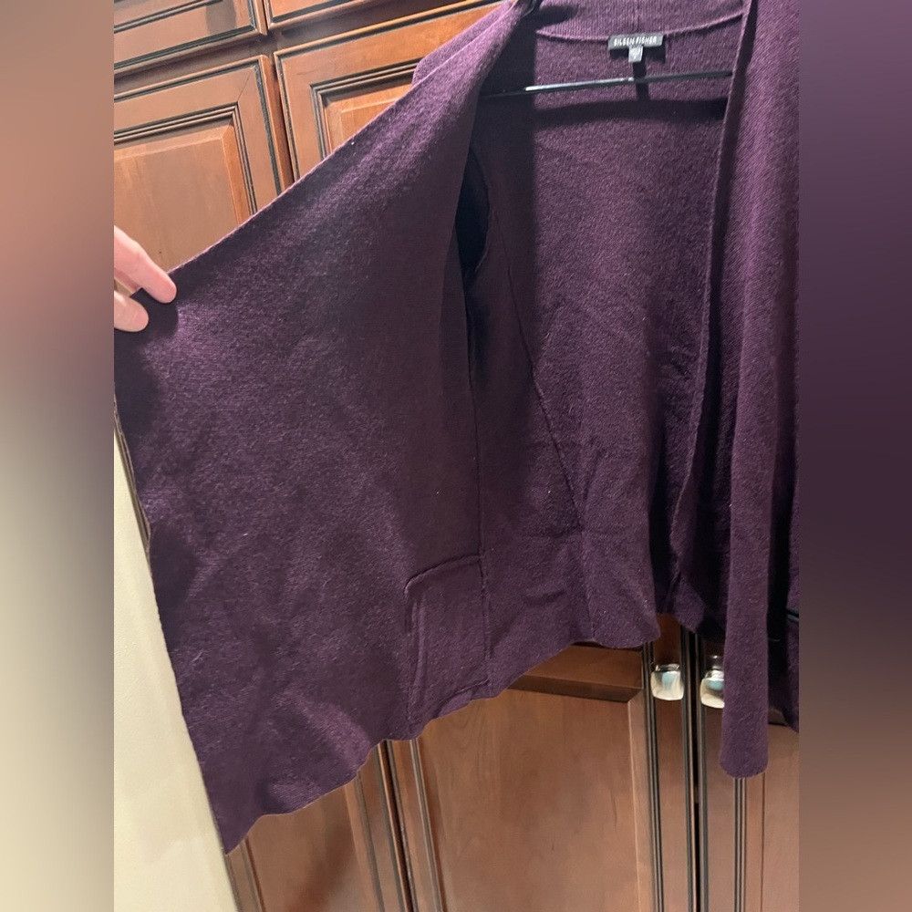 Eileen Fisher Eileen Fisher Purple Plum Open Front Cardigan - S Size S / US 4 / IT 40 - 9 Thumbnail