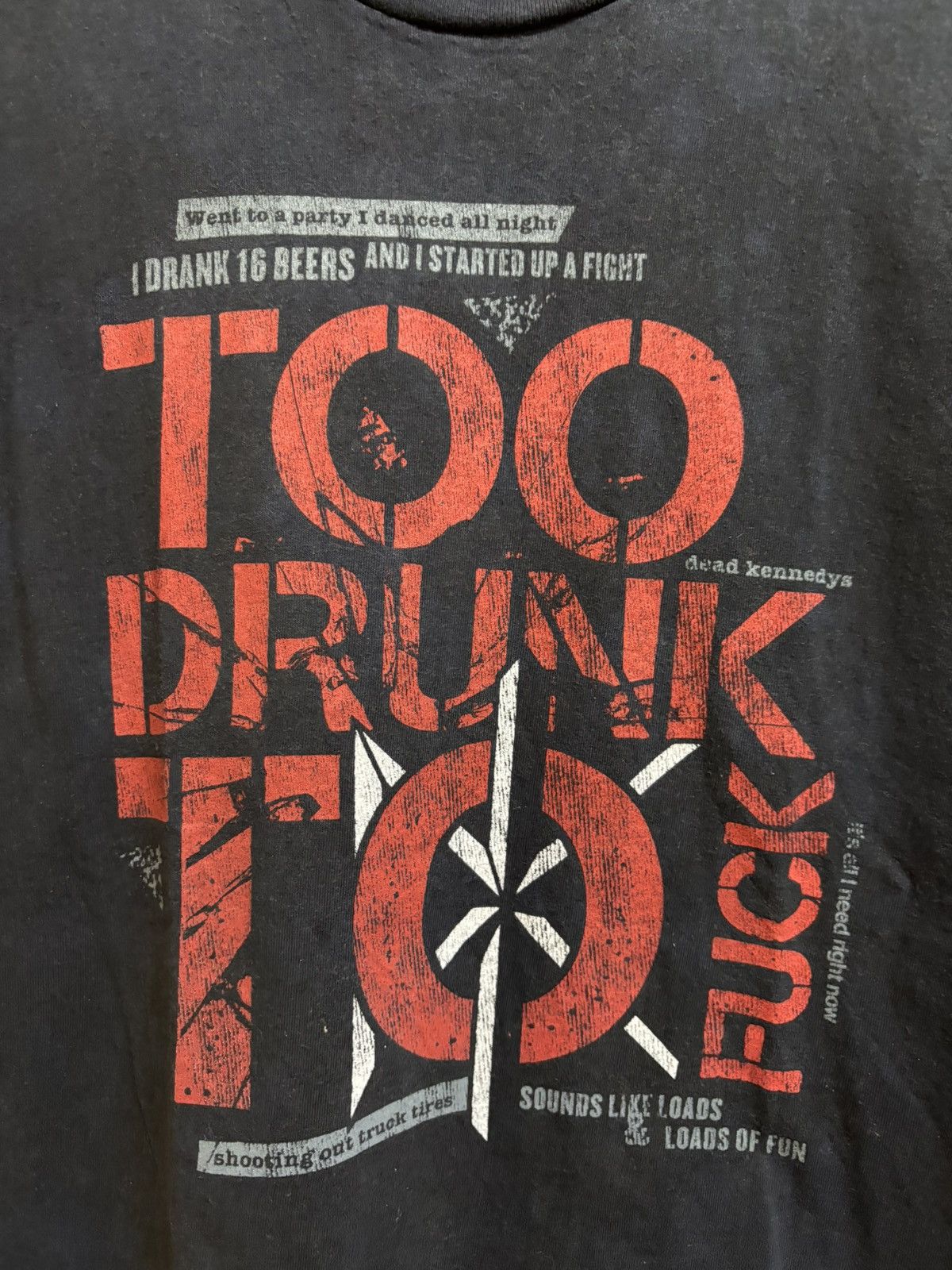 Band Tees Vintage Dead Kennedys Punk Band Too Drunk To Fuck Tee Size US XL / EU 56 / 4 - 3 Thumbnail