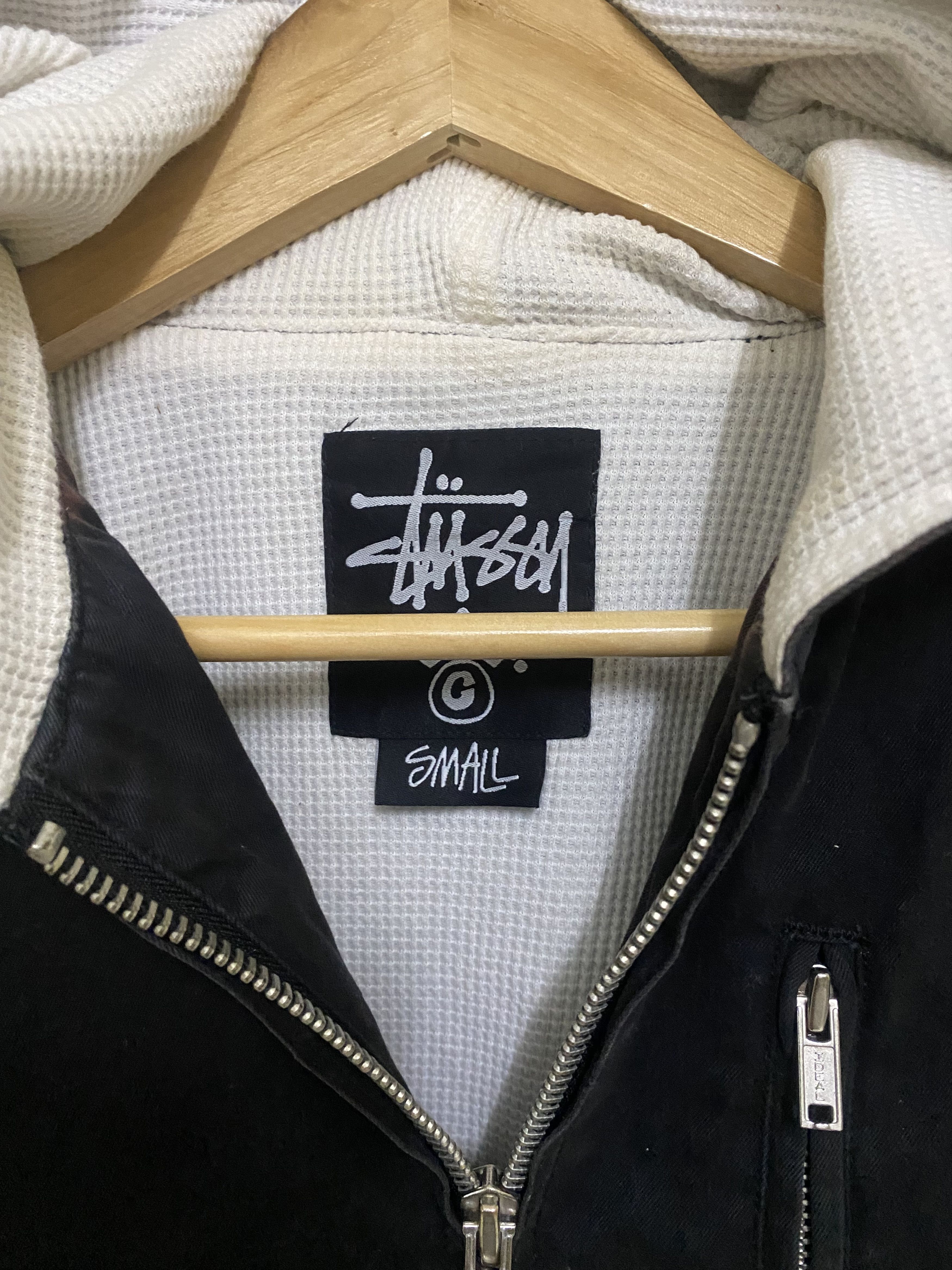 Stussy Distressed Sun Faded Stussy Crown Hooded Work Tech Jacket Size US S / EU 44-46 / 1 - 5 Thumbnail