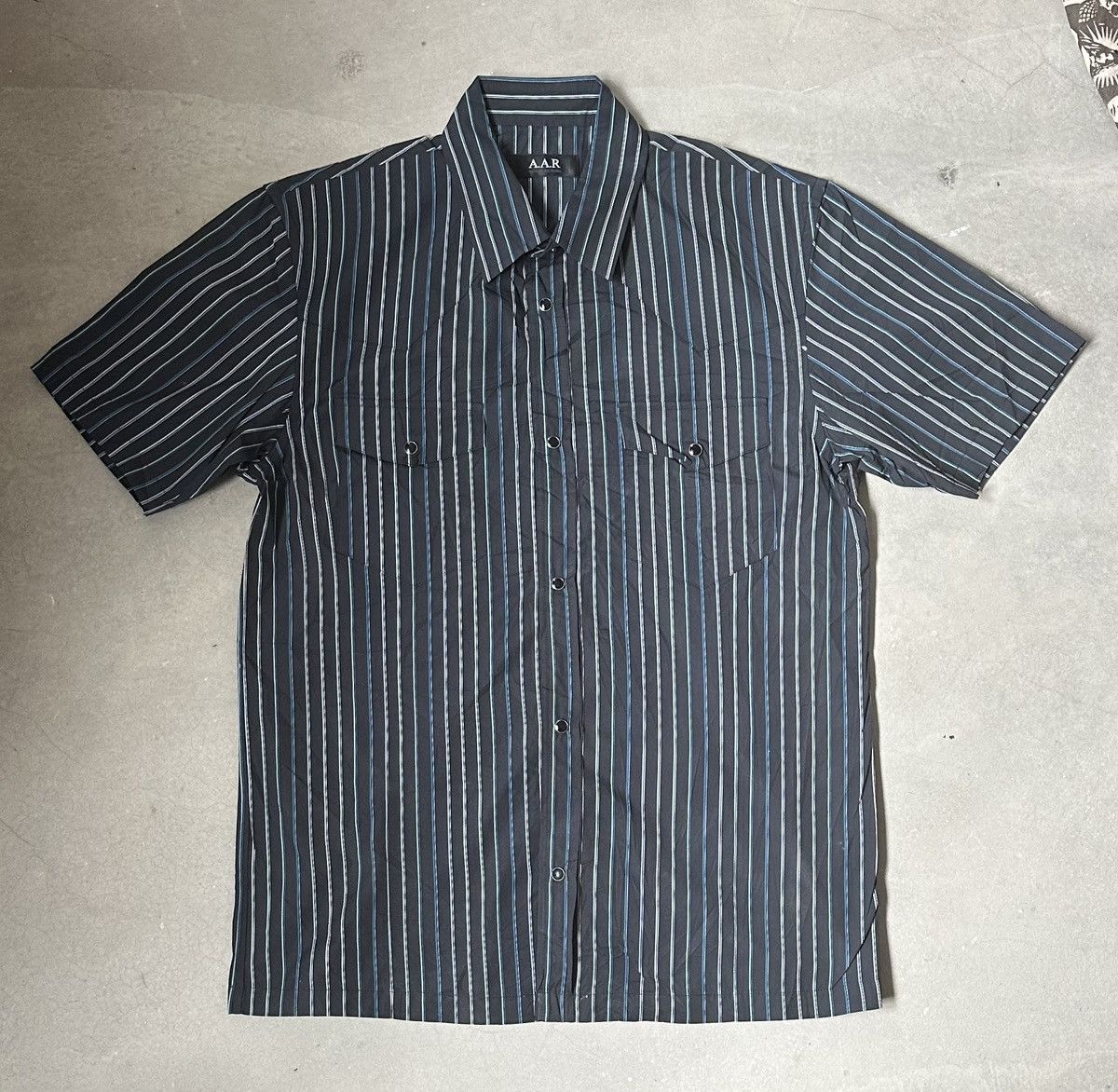 Yohji Yamamoto A.A.R YOHJI YAMAMOTO STRIPES WESTERN TOP Size US M / EU 48-50 / 2 - 1 Thumbnail