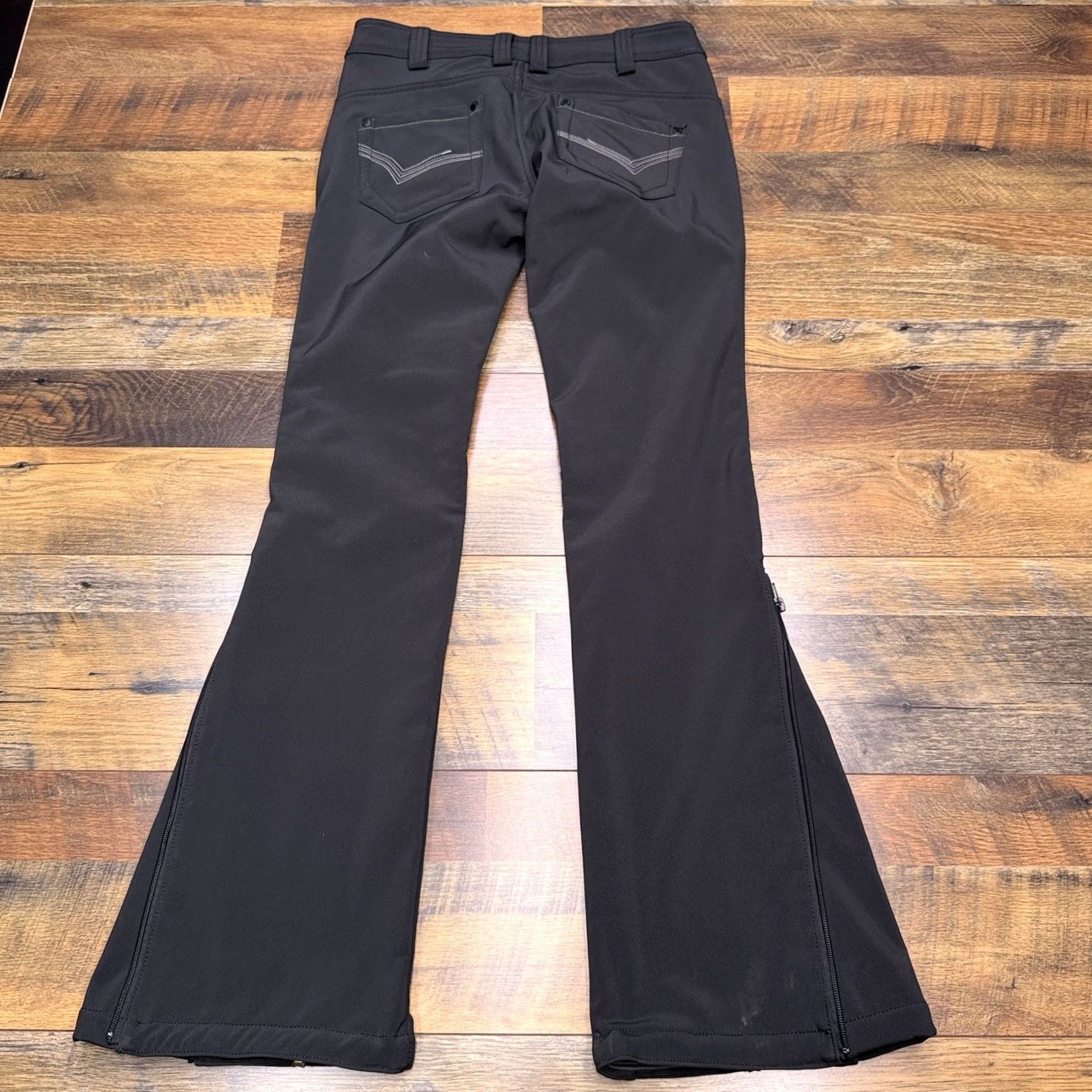 Empyre Empyre Skyline Pants Womens XS Black Softshell Stretch Zip Logo Outdoor Hiking Casual Travel Winter Spring Fall Regular Ready Size 26" / US 2 / IT 38 - 2 Thumbnail