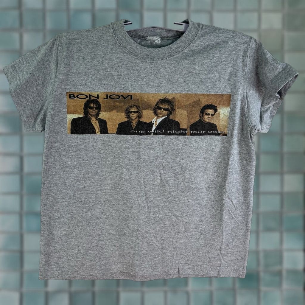 Vintage VINTAGE Bon-Jovi Shirt Adult S/M Gray Size US S / EU 44-46 / 1 - 1 Thumbnail
