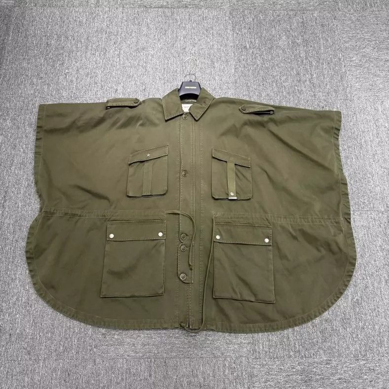 Yves Saint Laurent SLP Workwear Cape Oversized Green Size US M / EU 48-50 / 2 - 1 Thumbnail