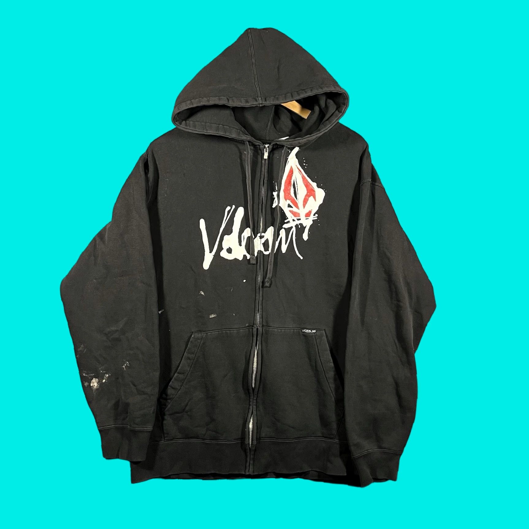 Streetwear × Volcom Volcom Zombie Full Zip Hoodie Zip Up Size L 