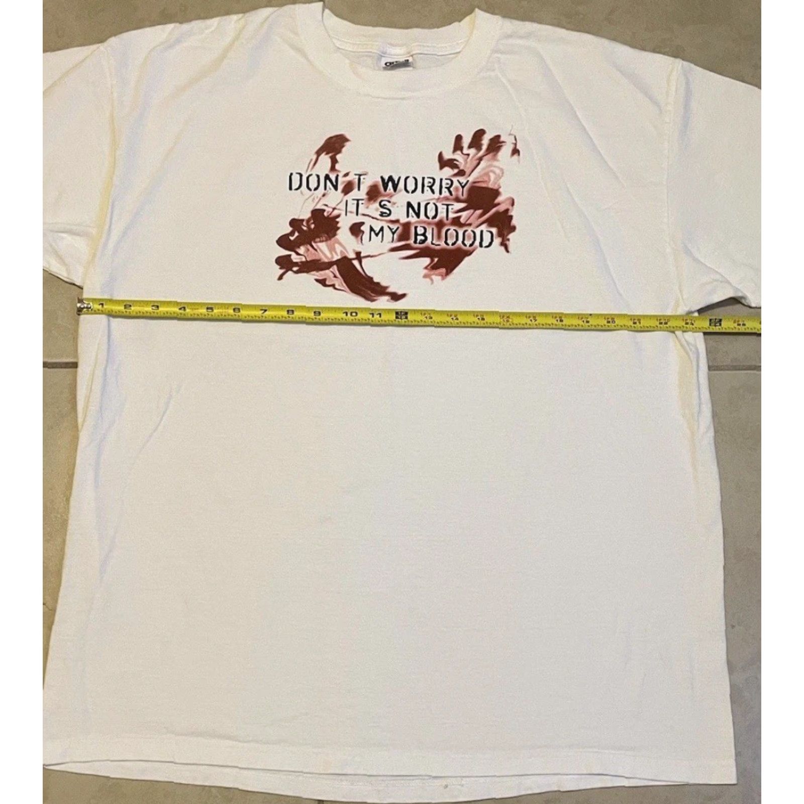 Vintage VINTAGE Dont Worry Its Not My Blood Faded Shirt XL Funny Saying Grunge 90s Y2K Emo Band Beer Punk Rock USA Leather? Size US XL / EU 56 / 4 - 7 Thumbnail
