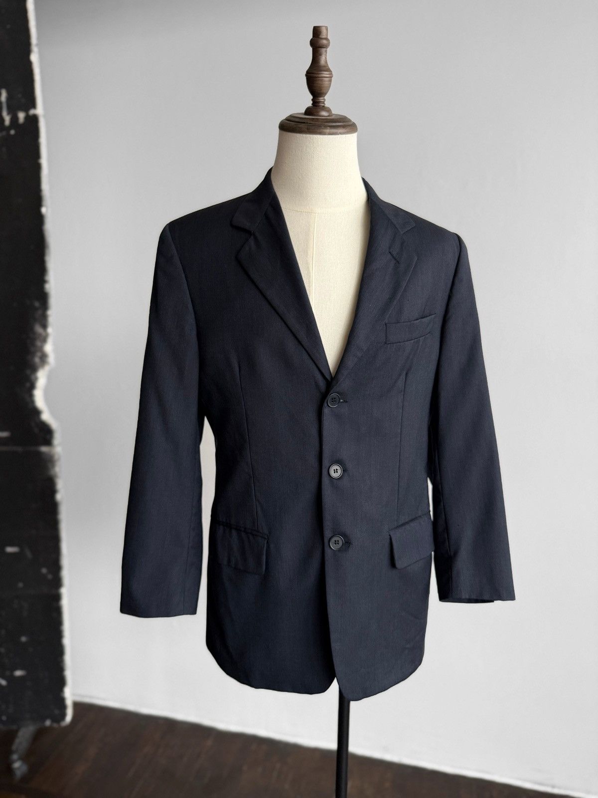 Other Berry Brian Mens Navy Marlaine Super 100 Wool Blazer Jacket Size 36S - 1 Thumbnail