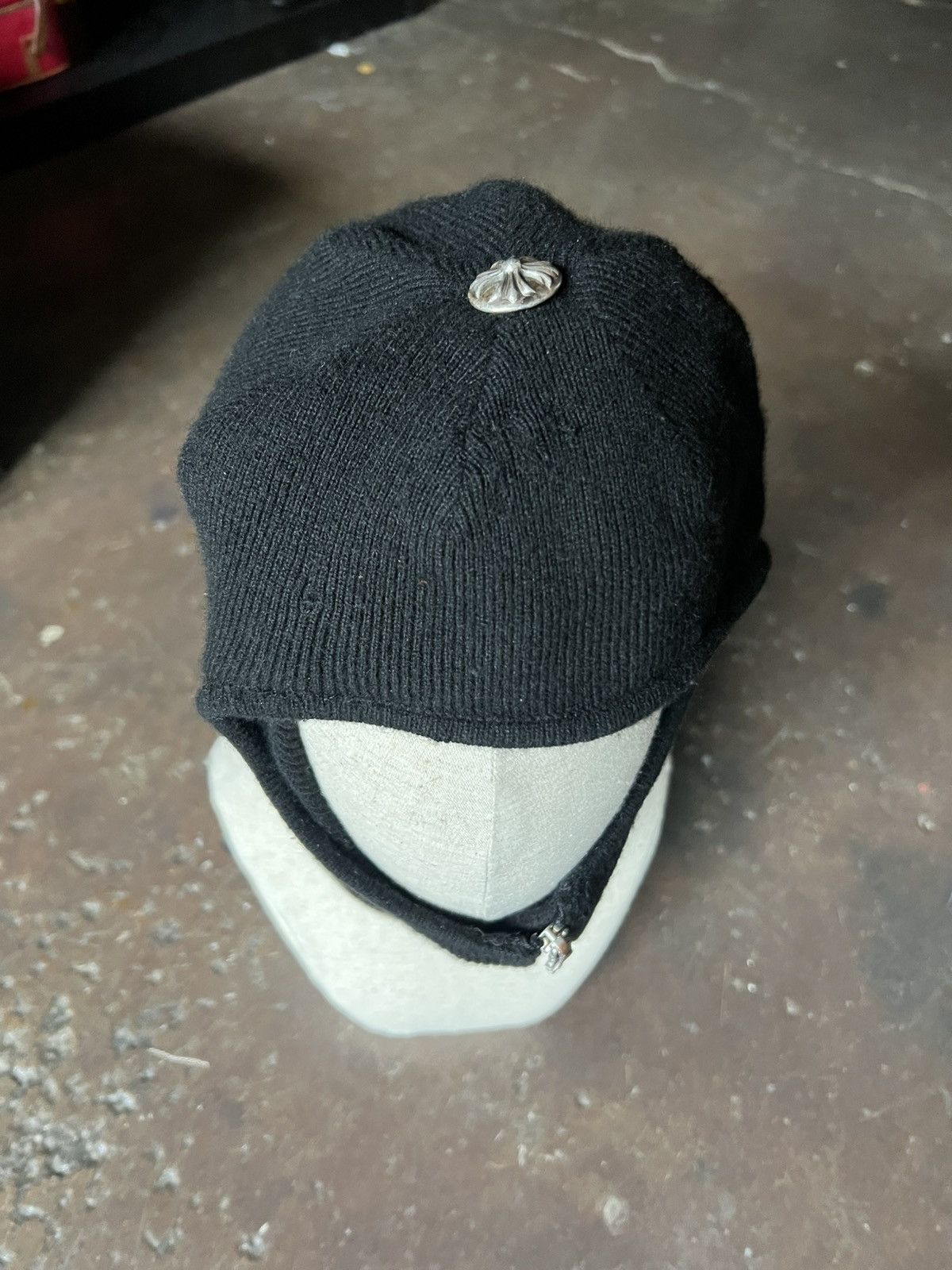 Chrome Hearts Cashmere Knit 2-way Zipper Face Mask/Ski Mask Size ONE SIZE - 3 Thumbnail